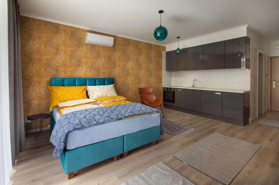 Bedroom, Bed in Vision Apartments Budapest