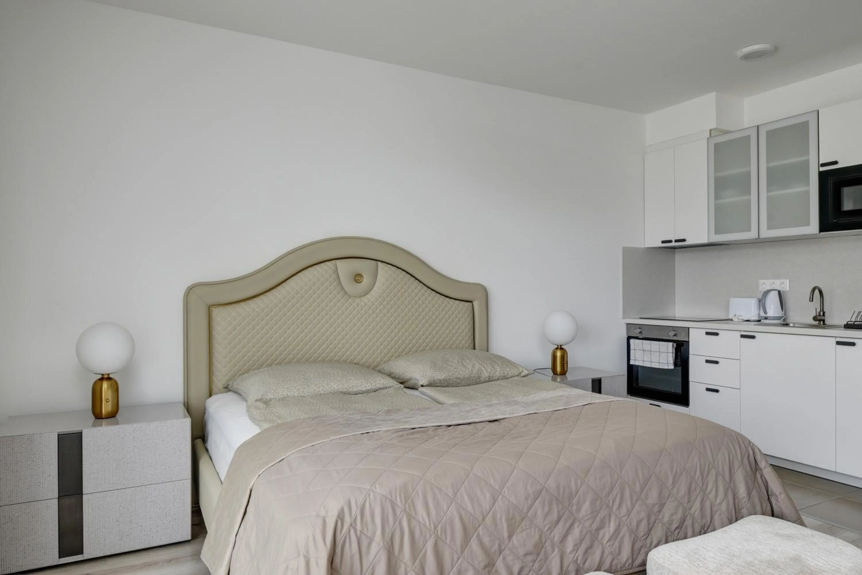 Bed in Vision Apartments Budapest