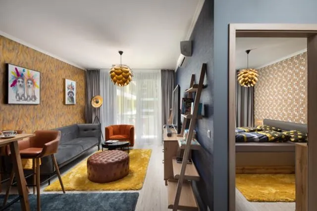 Bed in Vision Apartments Budapest