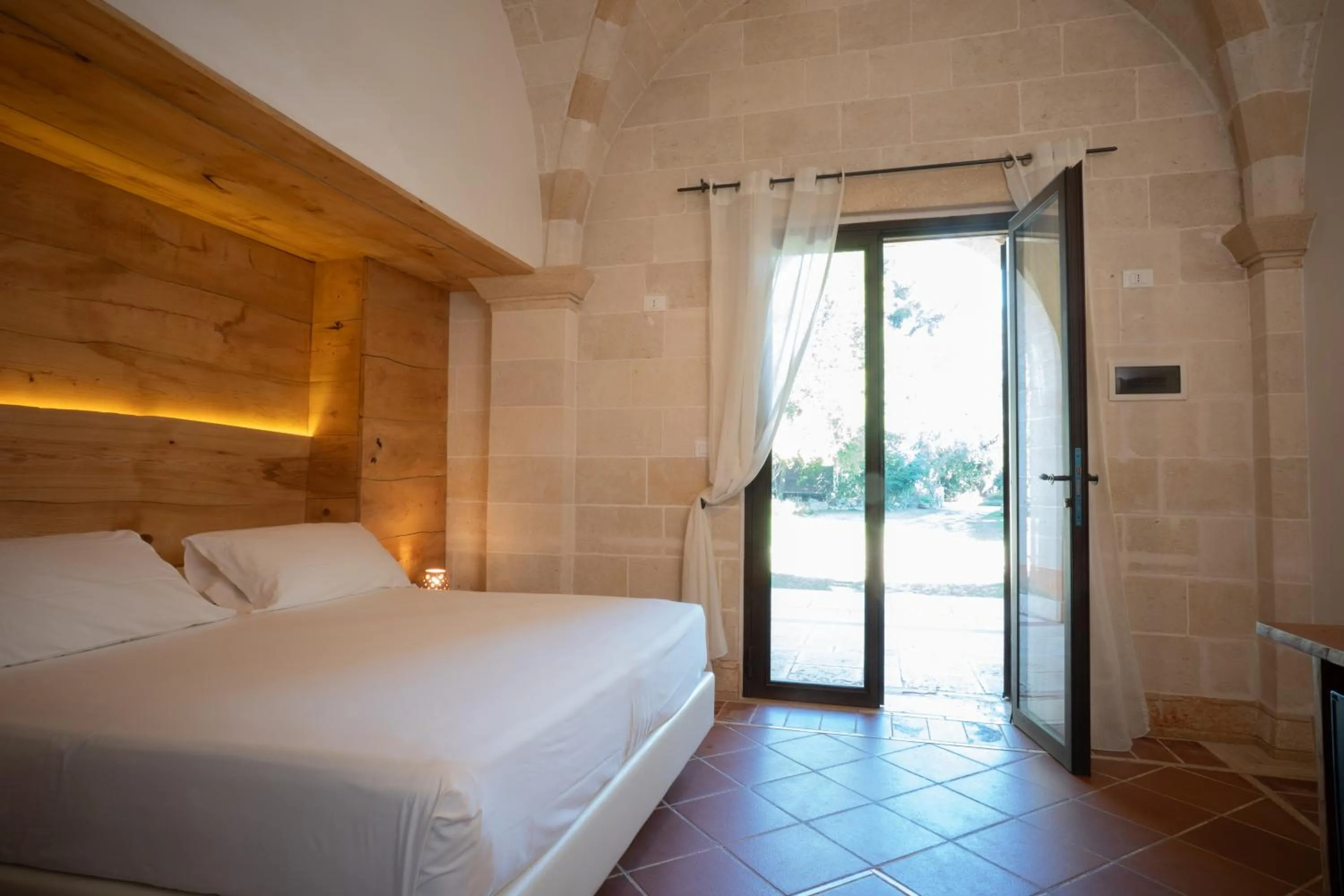 Bed in Masseria Le Lamie