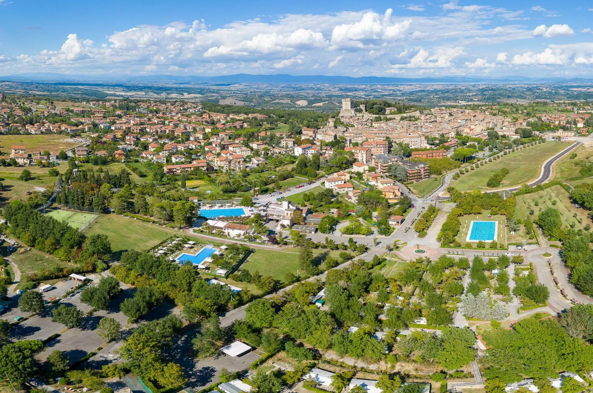 Bird's eye view in Parco delle Piscine