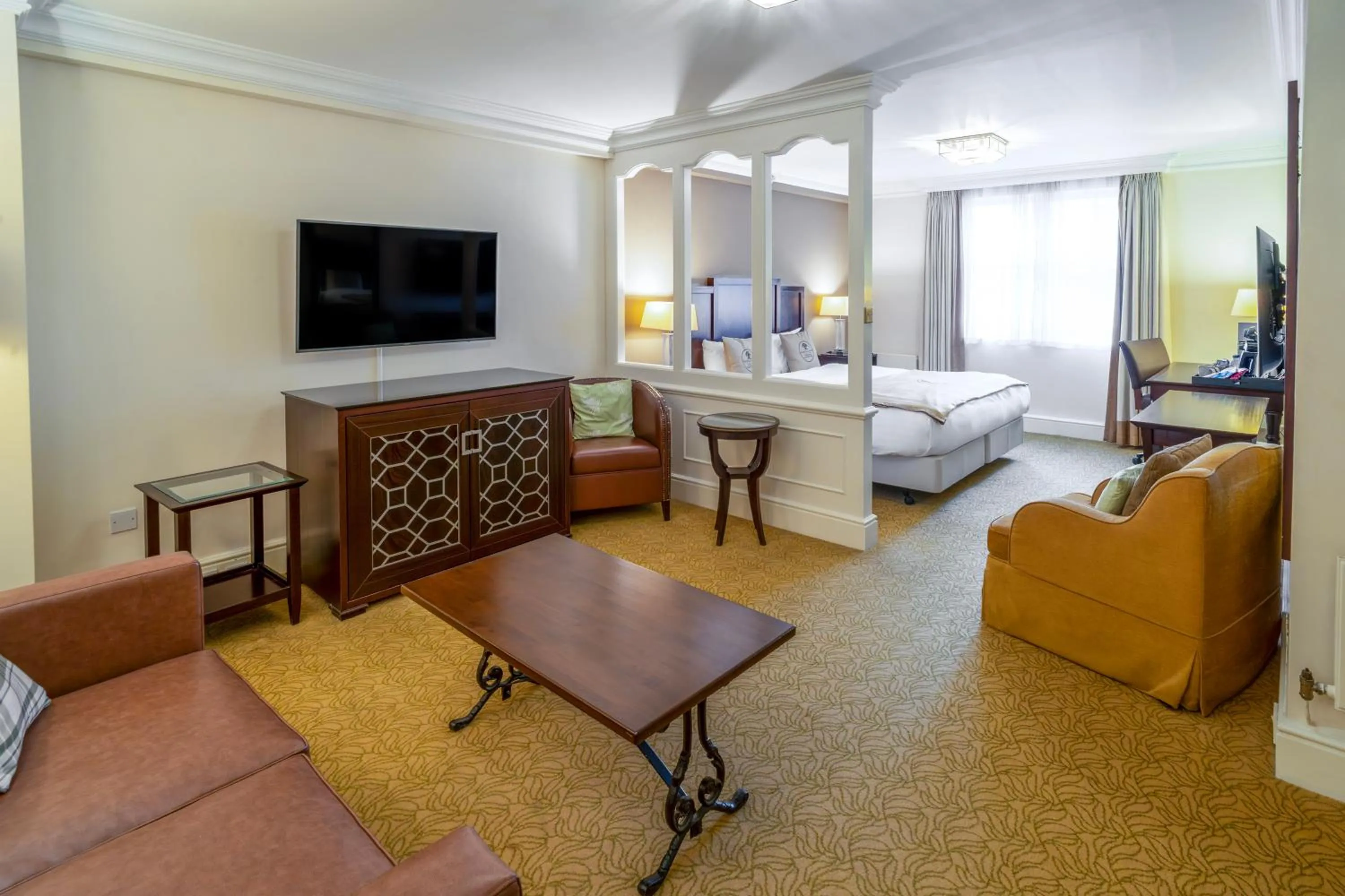 View (from property/room), Bed in Sprowston Manor Hotel, Golf & Country Club