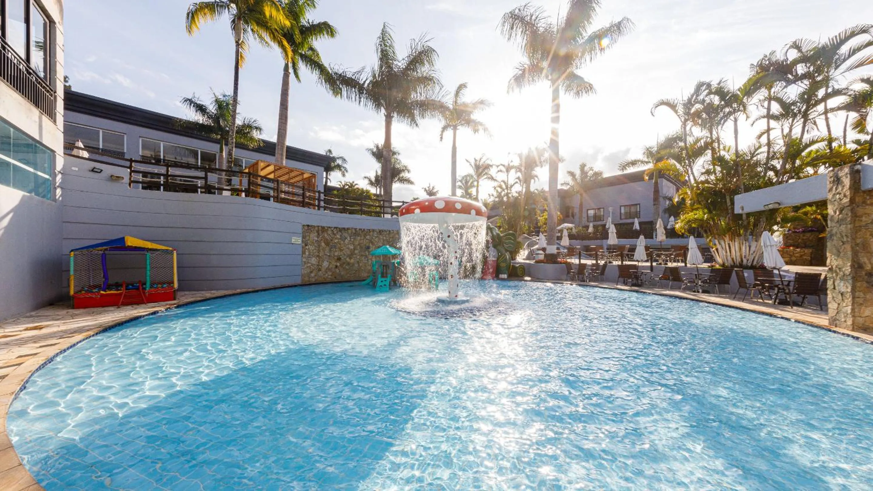 Pool view in Vale Suíço Resort