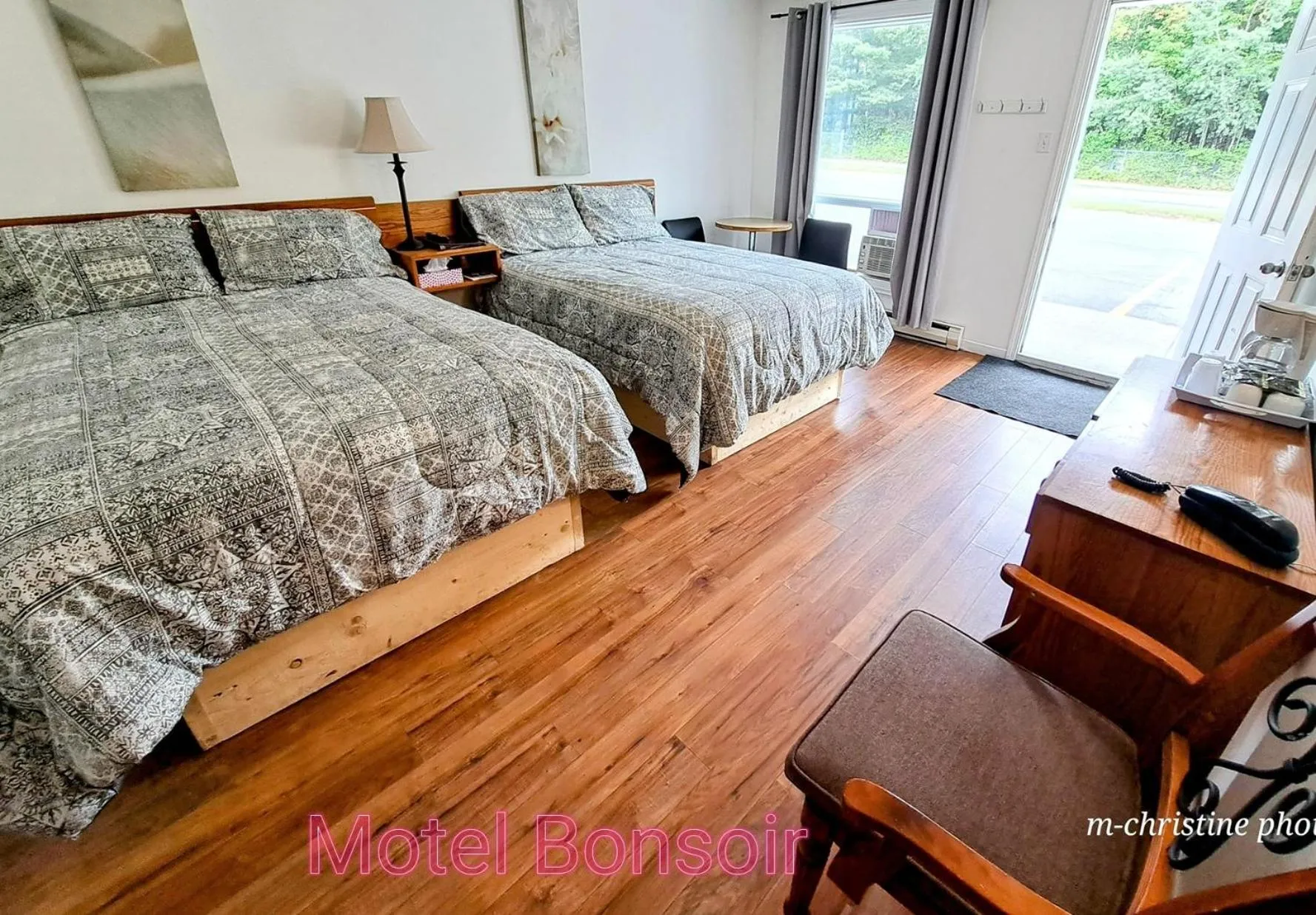 Bed in Motel Bonsoir