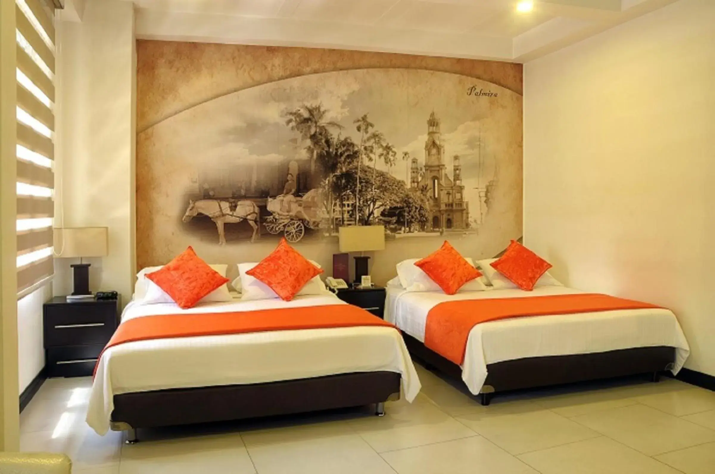 Twin Room with two single beds in Aw Hotel Puerta de San Antonio Twin Room with two single beds in Aw Hotel Puerta de San Antonio