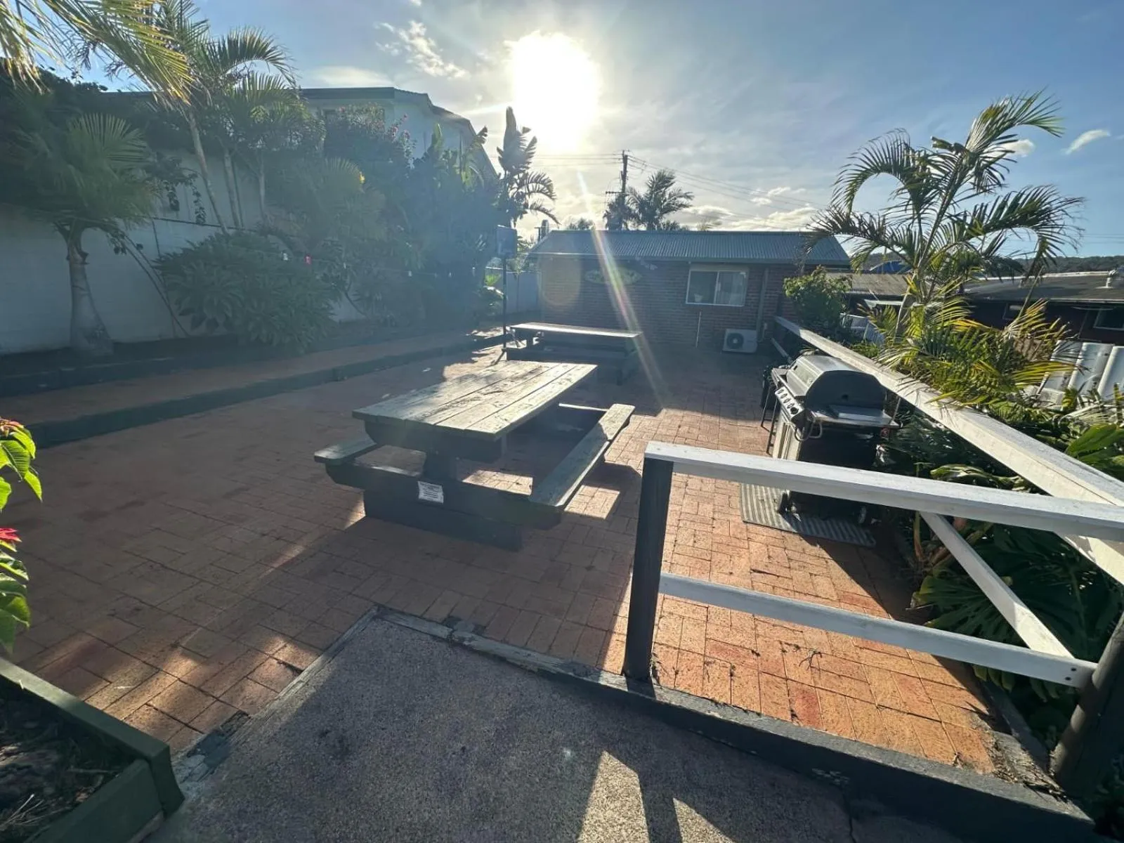 Seating area in Merimbula Gardens Motel