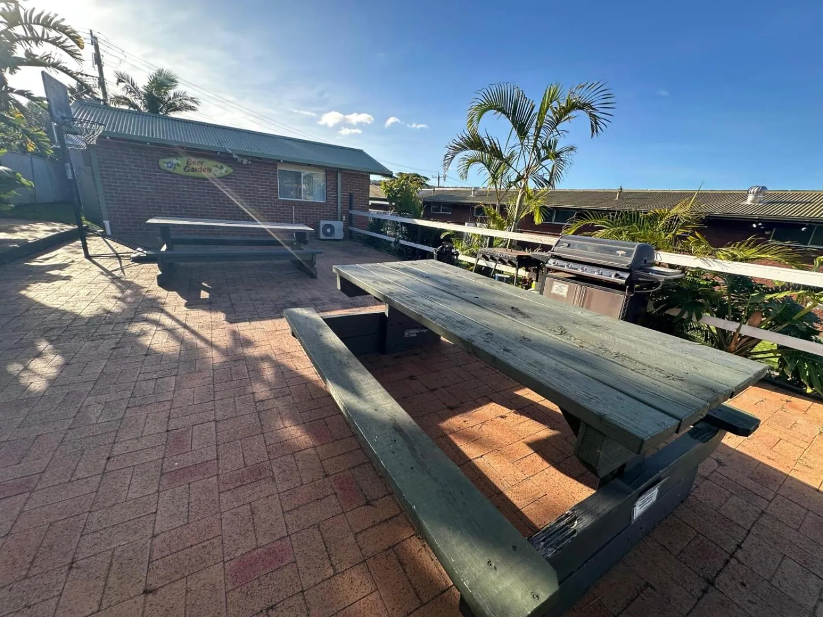 Seating area in Merimbula Gardens Motel
