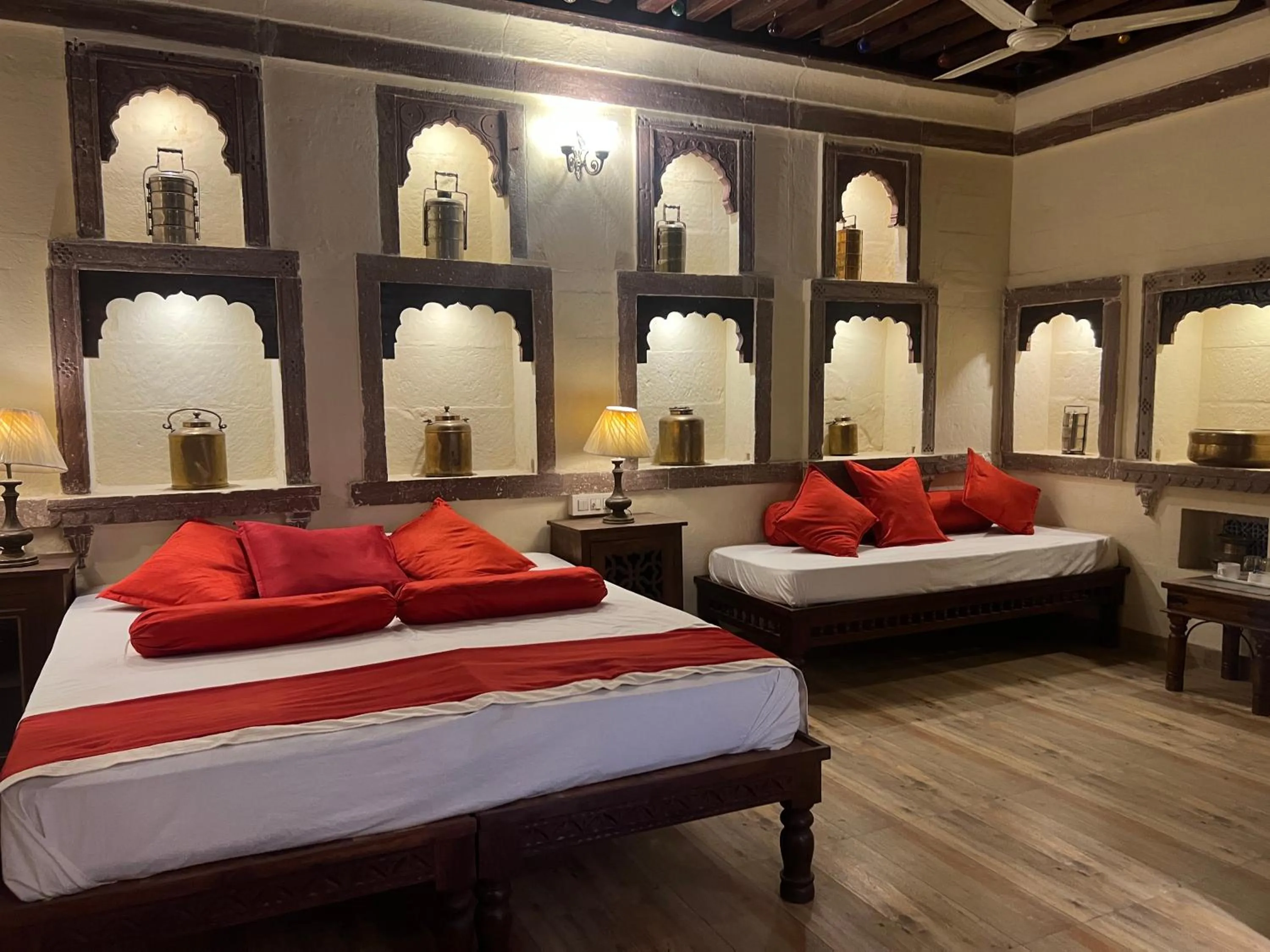 Bed in Juna Mahal Boutique Home Stay