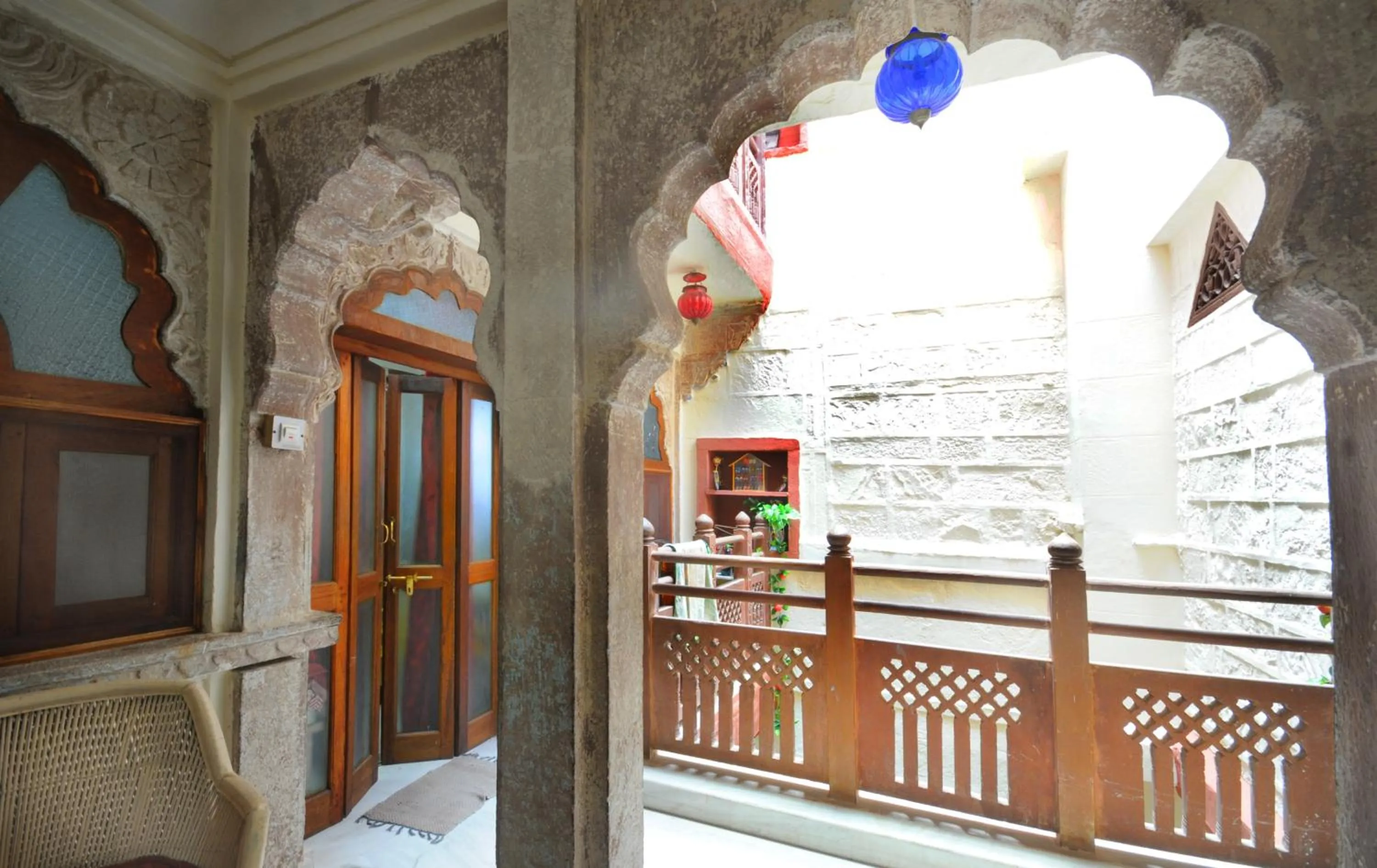 Decorative detail in Juna Mahal Boutique Home Stay