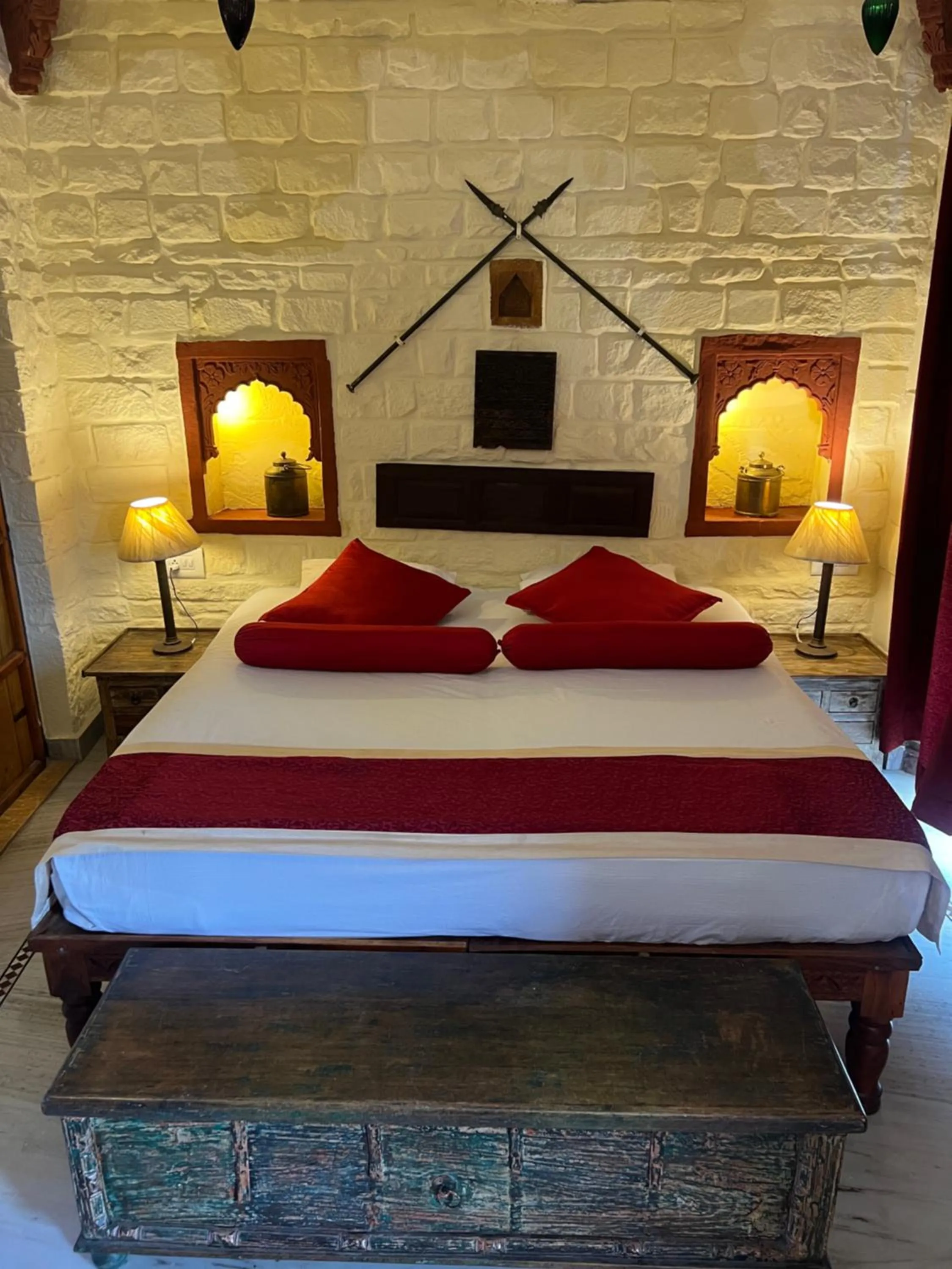 Bed in Juna Mahal Boutique Home Stay