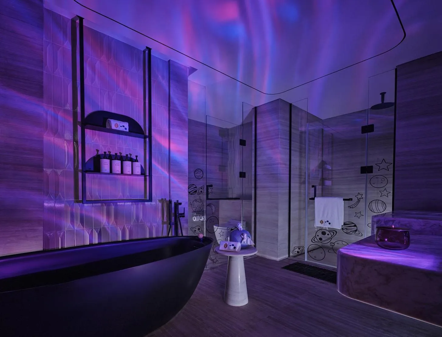 Bathroom in InterContinental Shanghai Harbour City by IHG