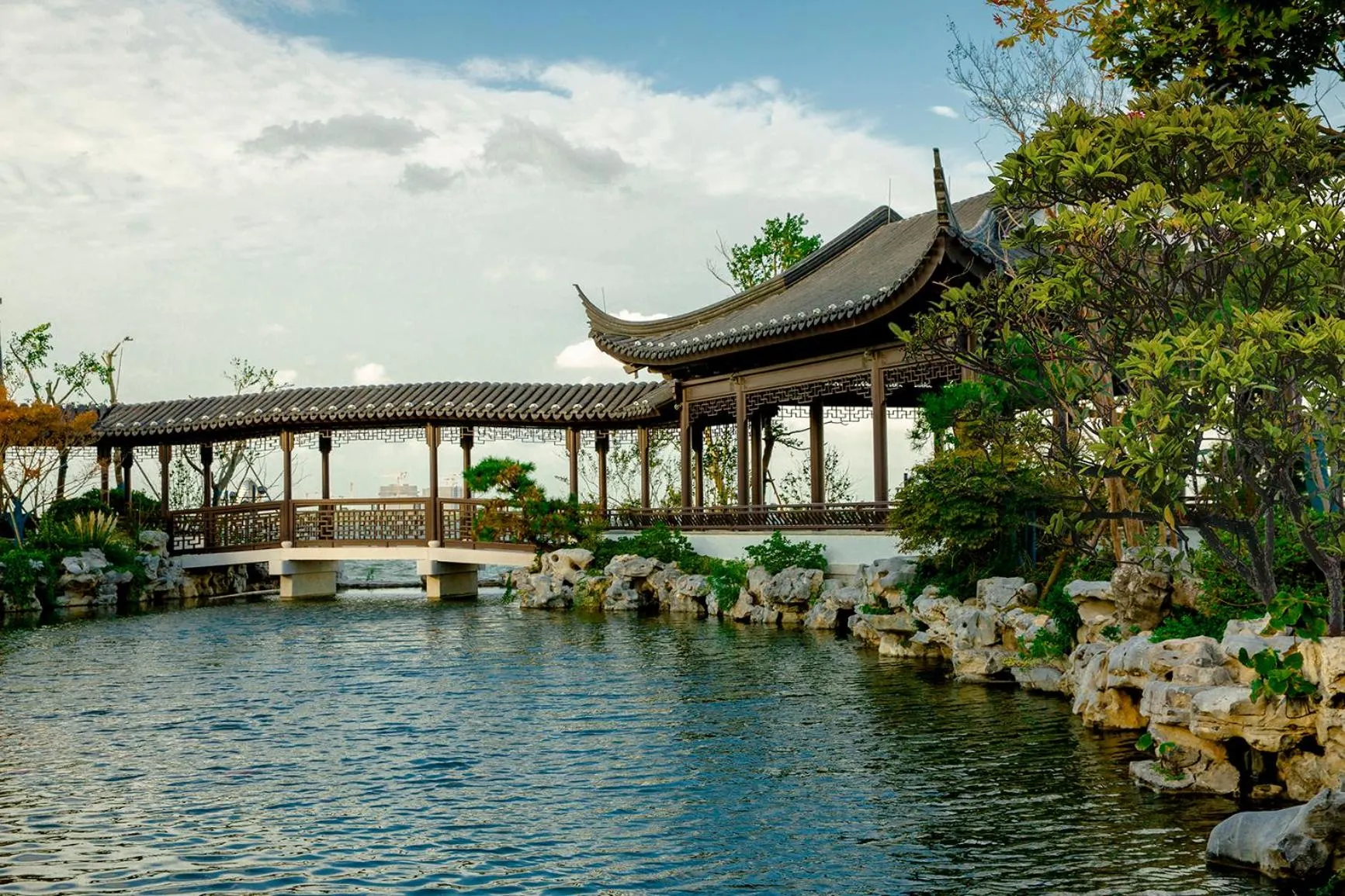 Garden view in InterContinental Shanghai Harbour City by IHG
