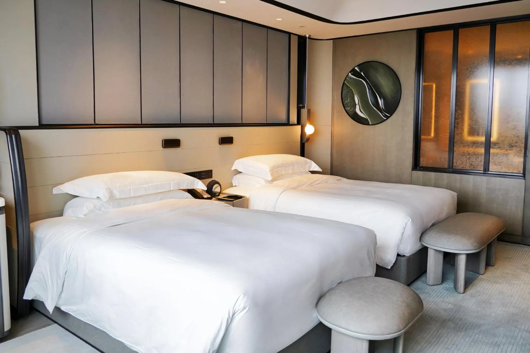 Photo of the whole room, Bed in InterContinental Shanghai Harbour City by IHG