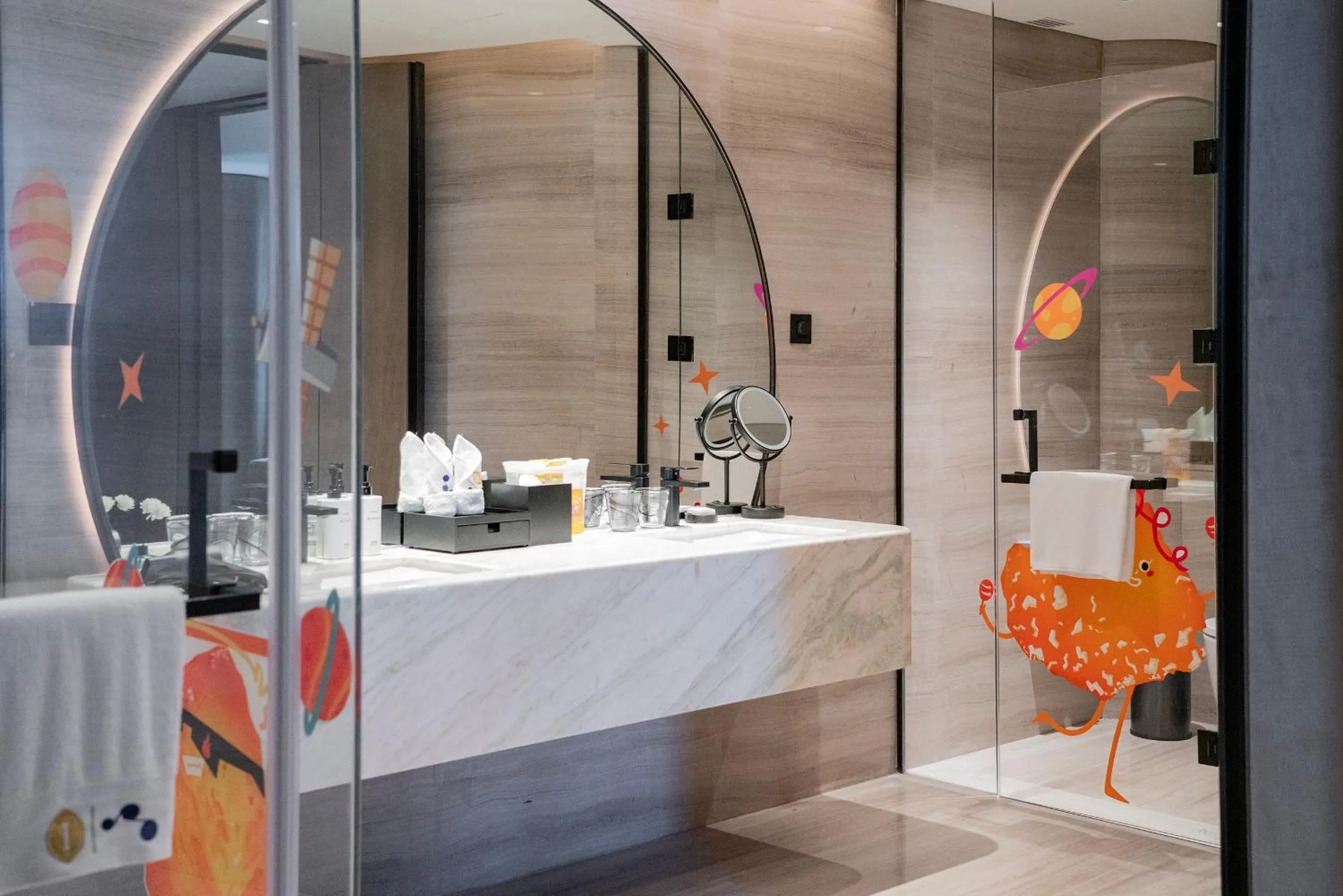 Bathroom in InterContinental Shanghai Harbour City by IHG