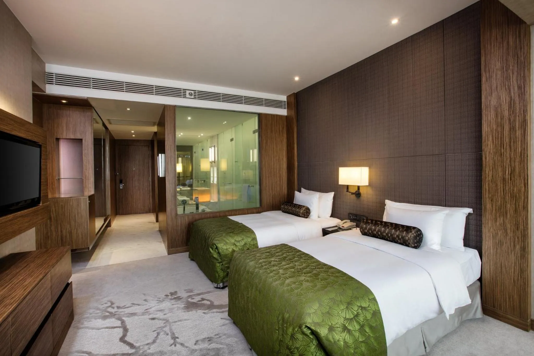 Photo of the whole room, Bed in InterContinental Shanghai Harbour City by IHG