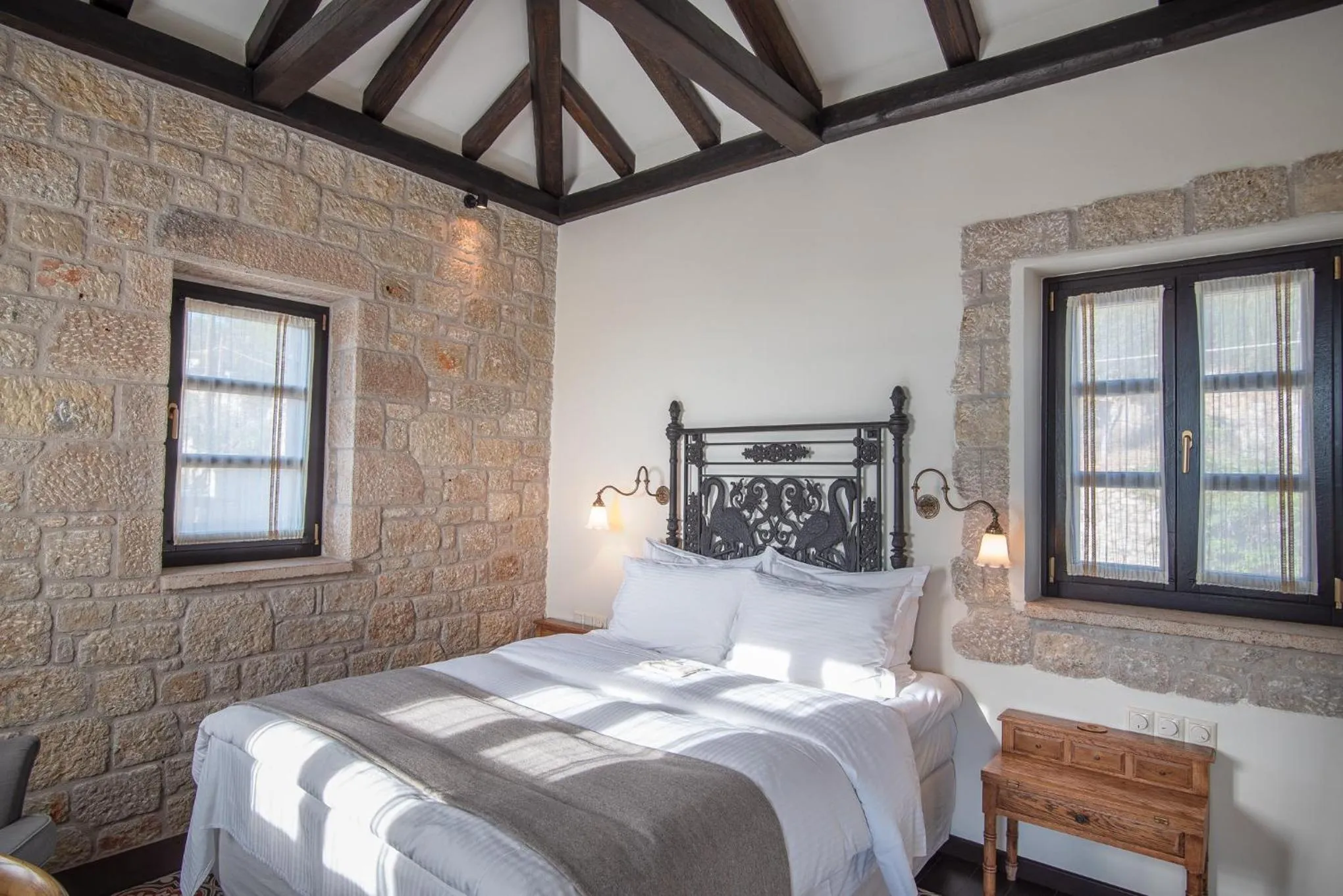 Bedroom, Bed in Polismata - Private Residences