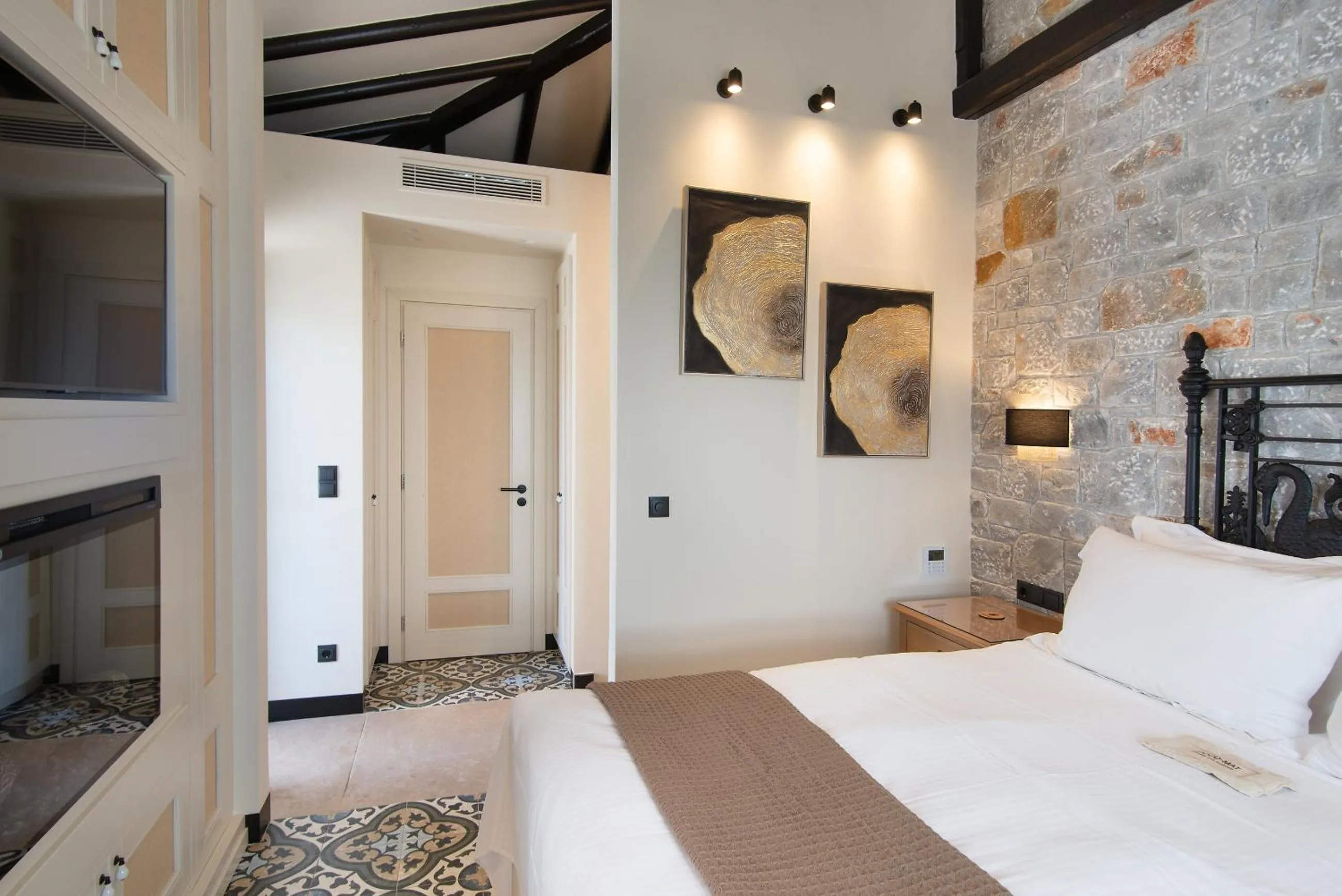 Bedroom, Bed in Polismata - Private Residences