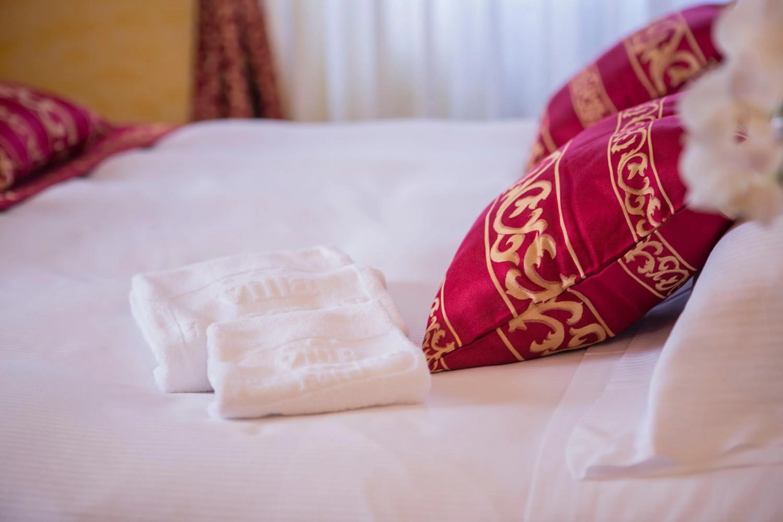 Decorative detail, Bed in Hotel Villa Imperina