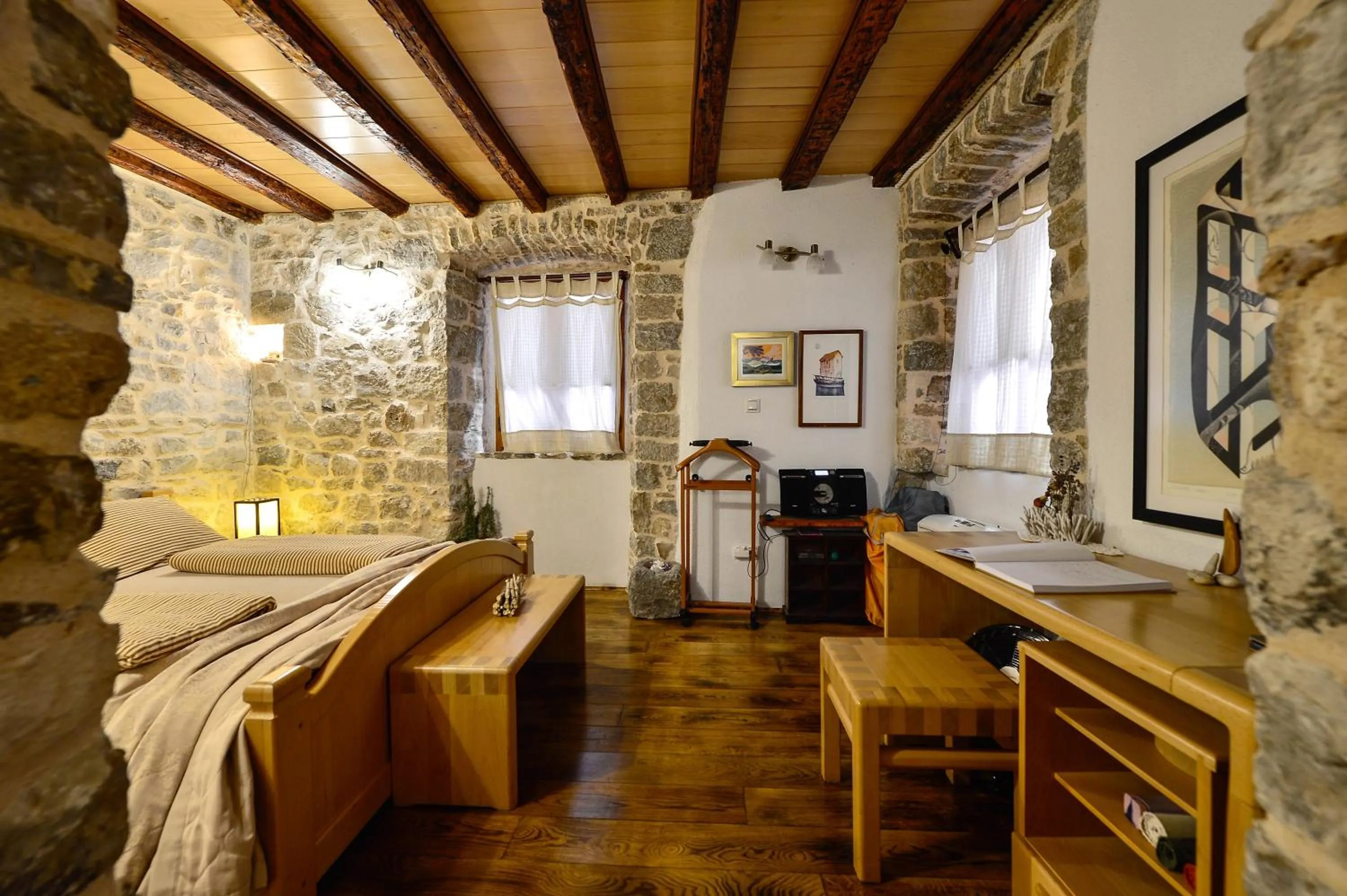 View (from property/room), Bed in Apartments Salvezani