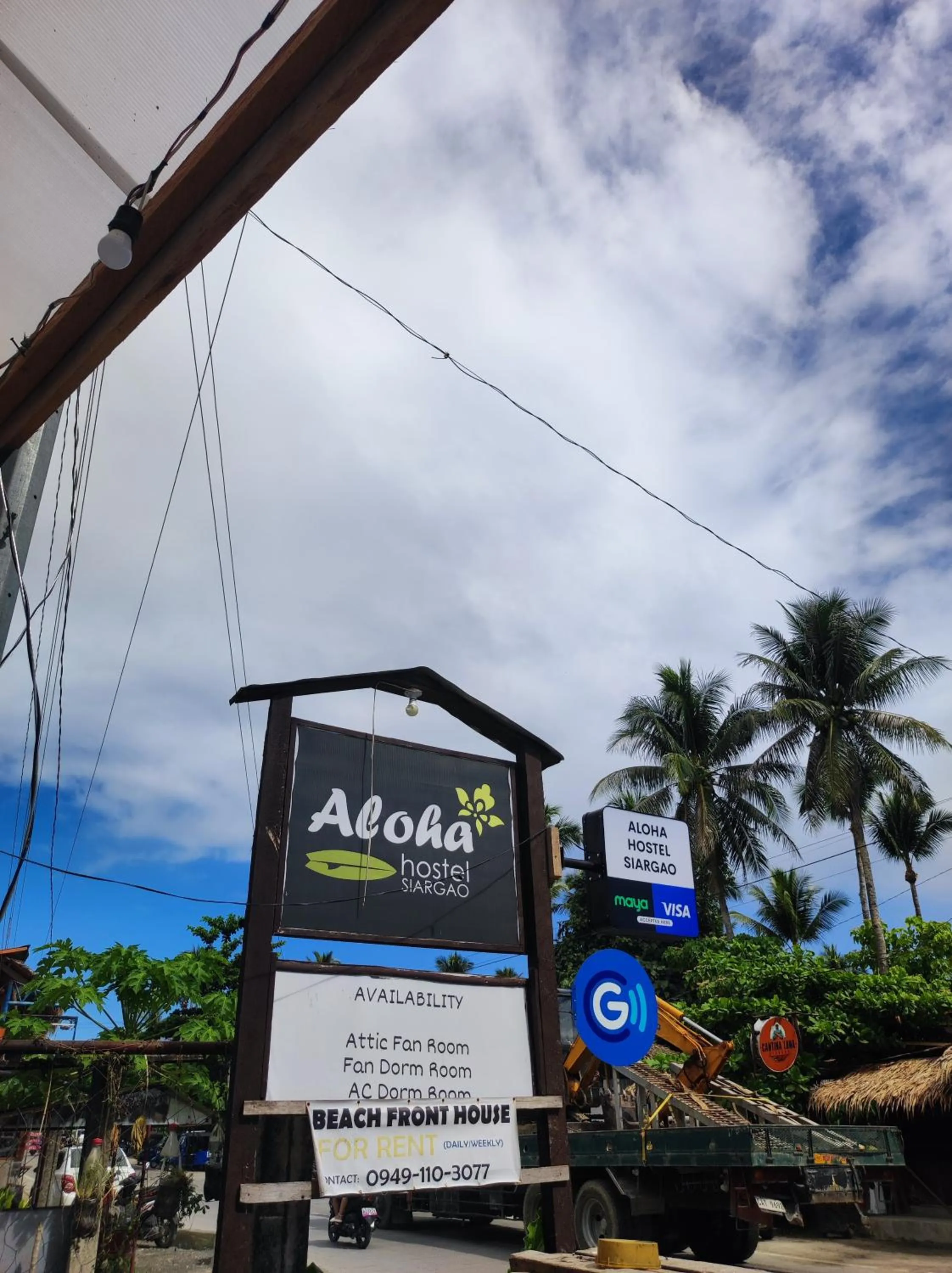 Street view in Aloha Hostel Siargao