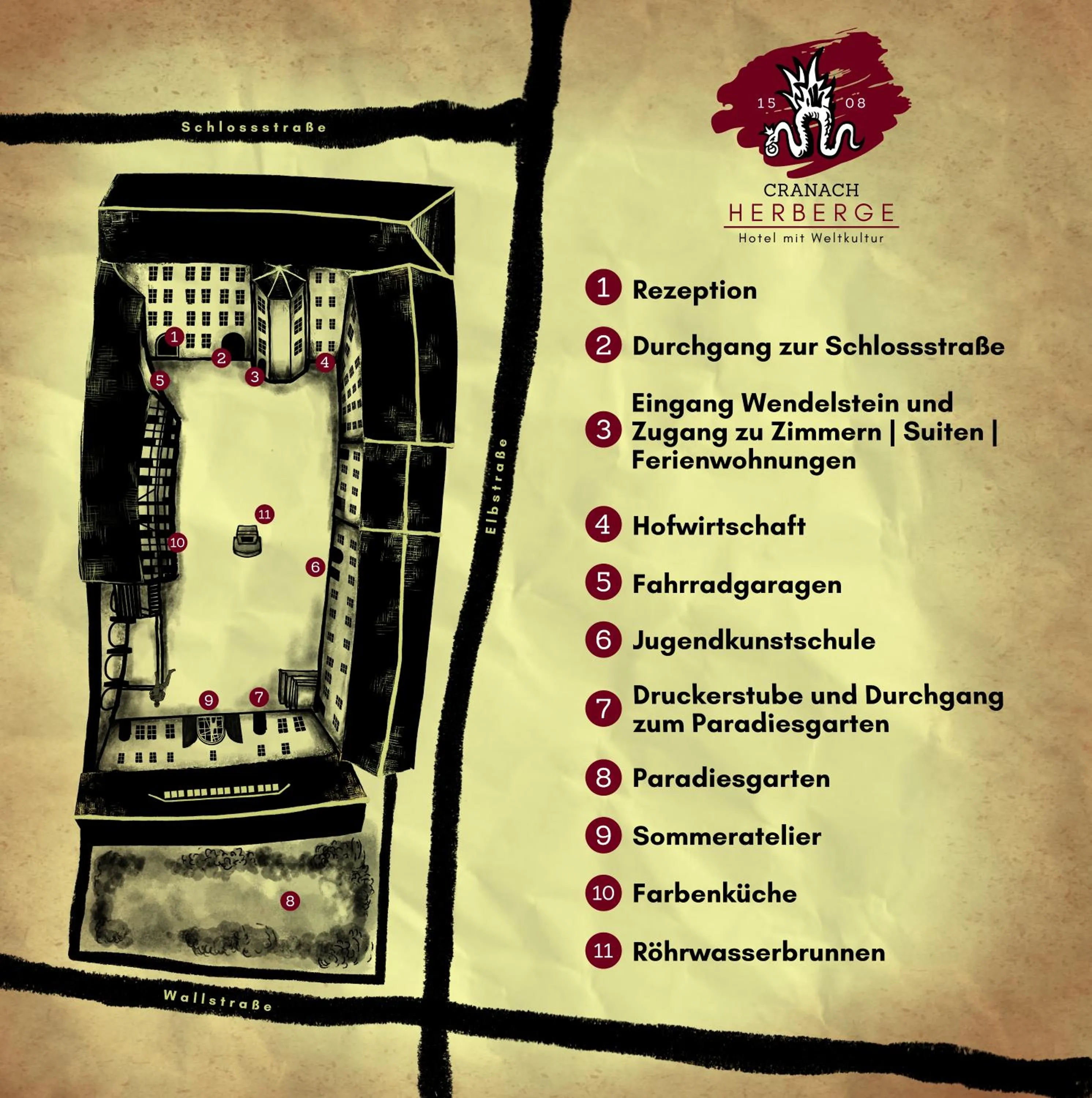 Property building in Hotel Cranach-Herberge City Centre