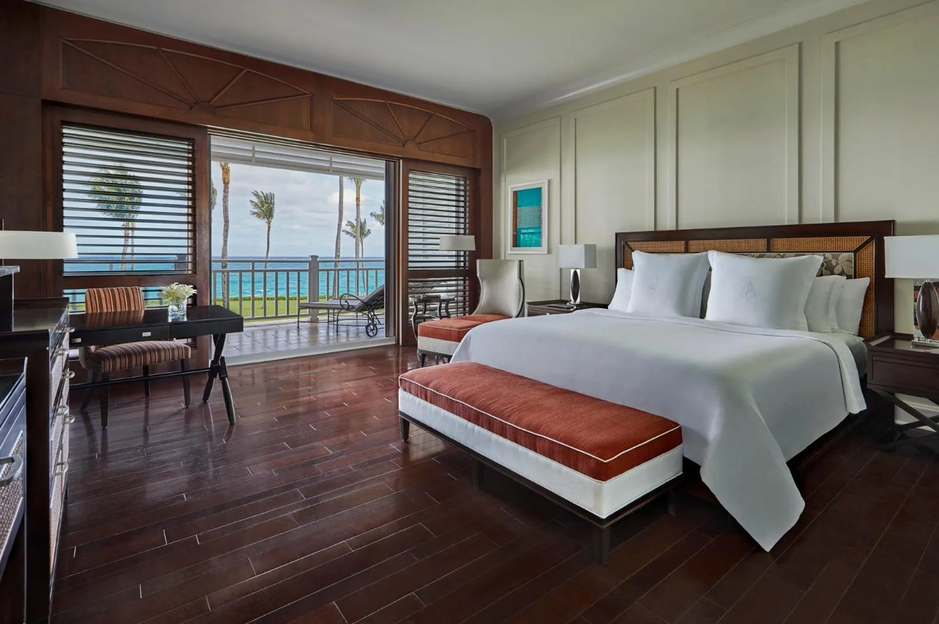 Bed in The Ocean Club, A Four Seasons Resort, Bahamas
