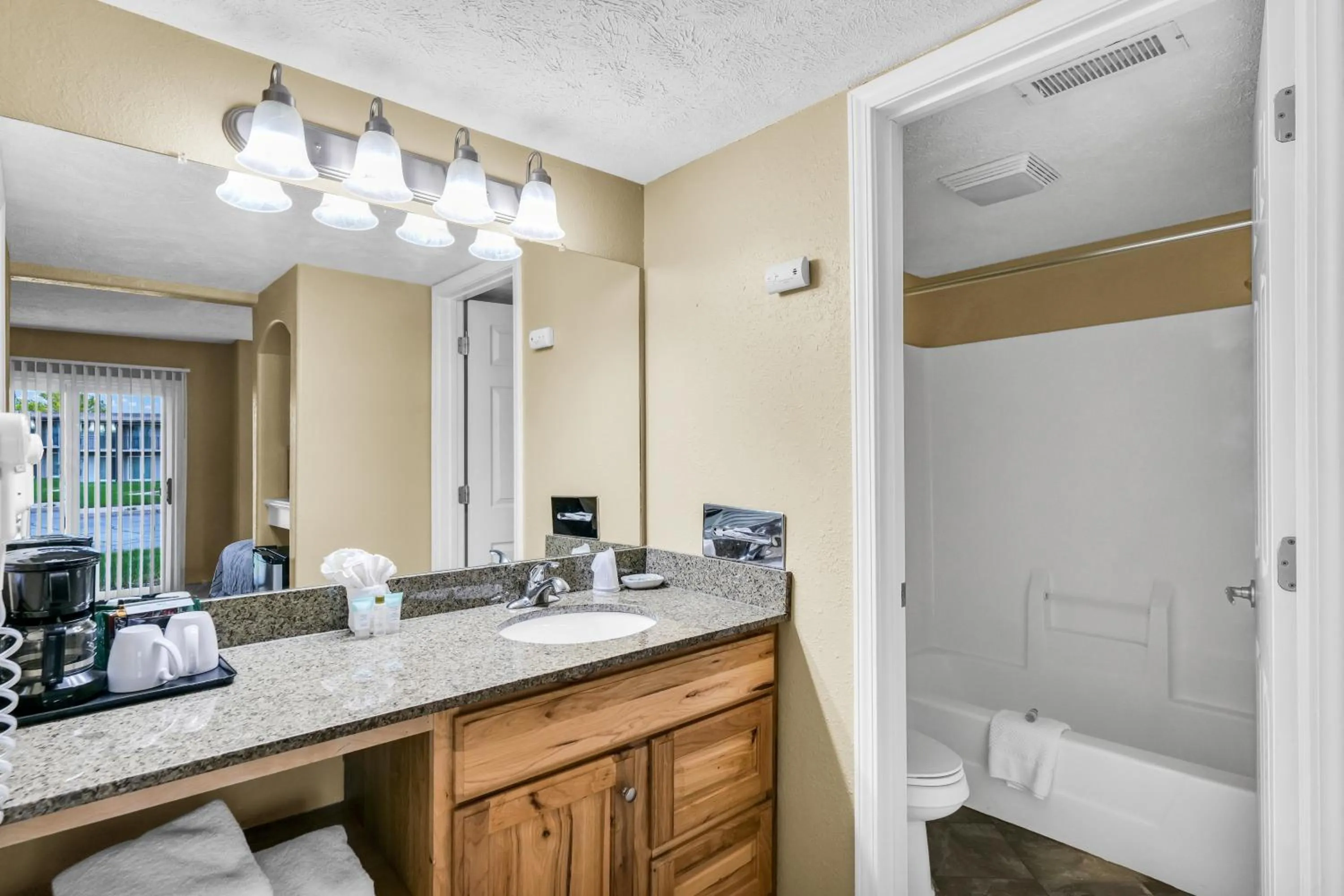 Bathroom in Eastlake Suites Hotel & Conference Center By OYO Urbana