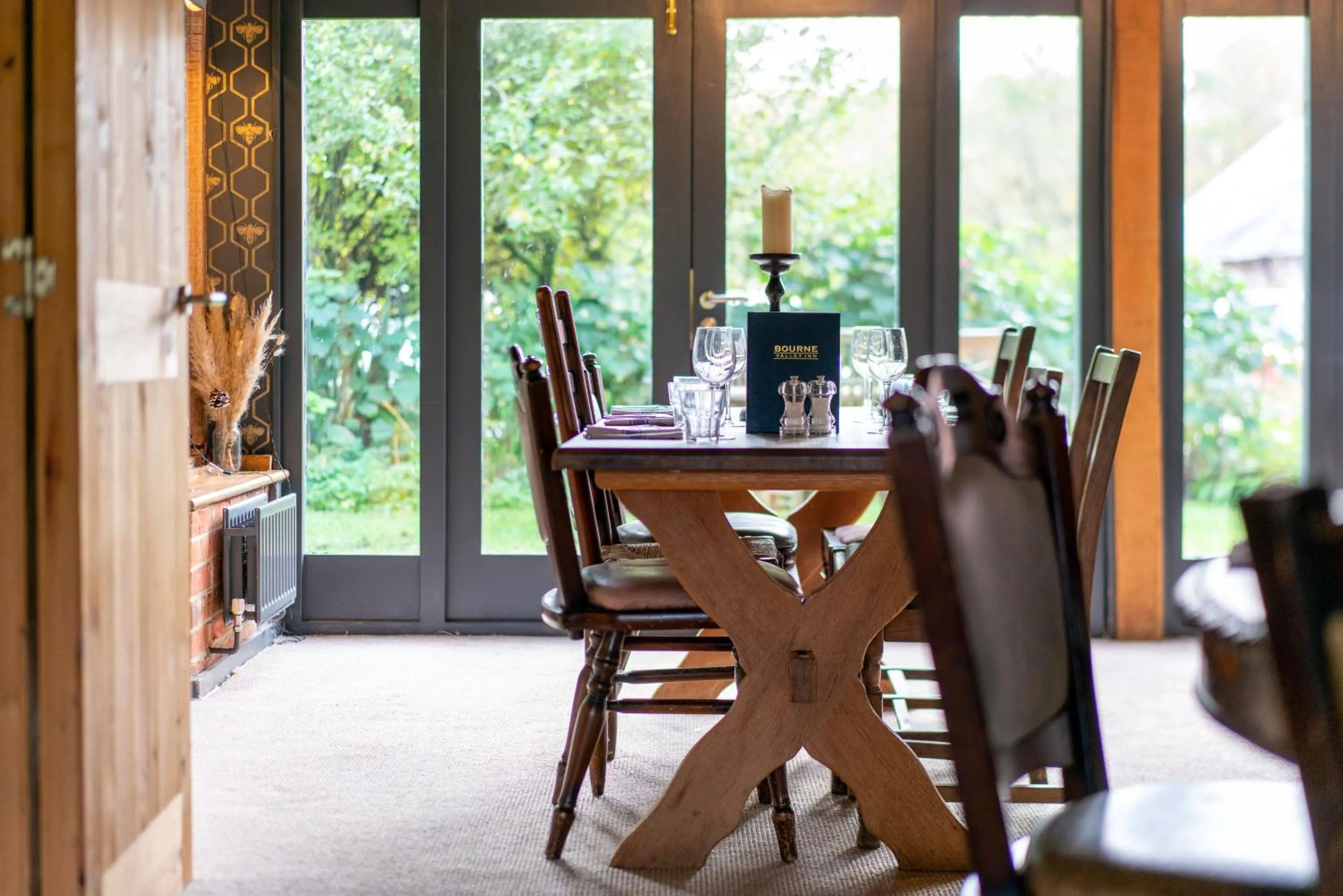 Dining area in Bourne Valley Inn