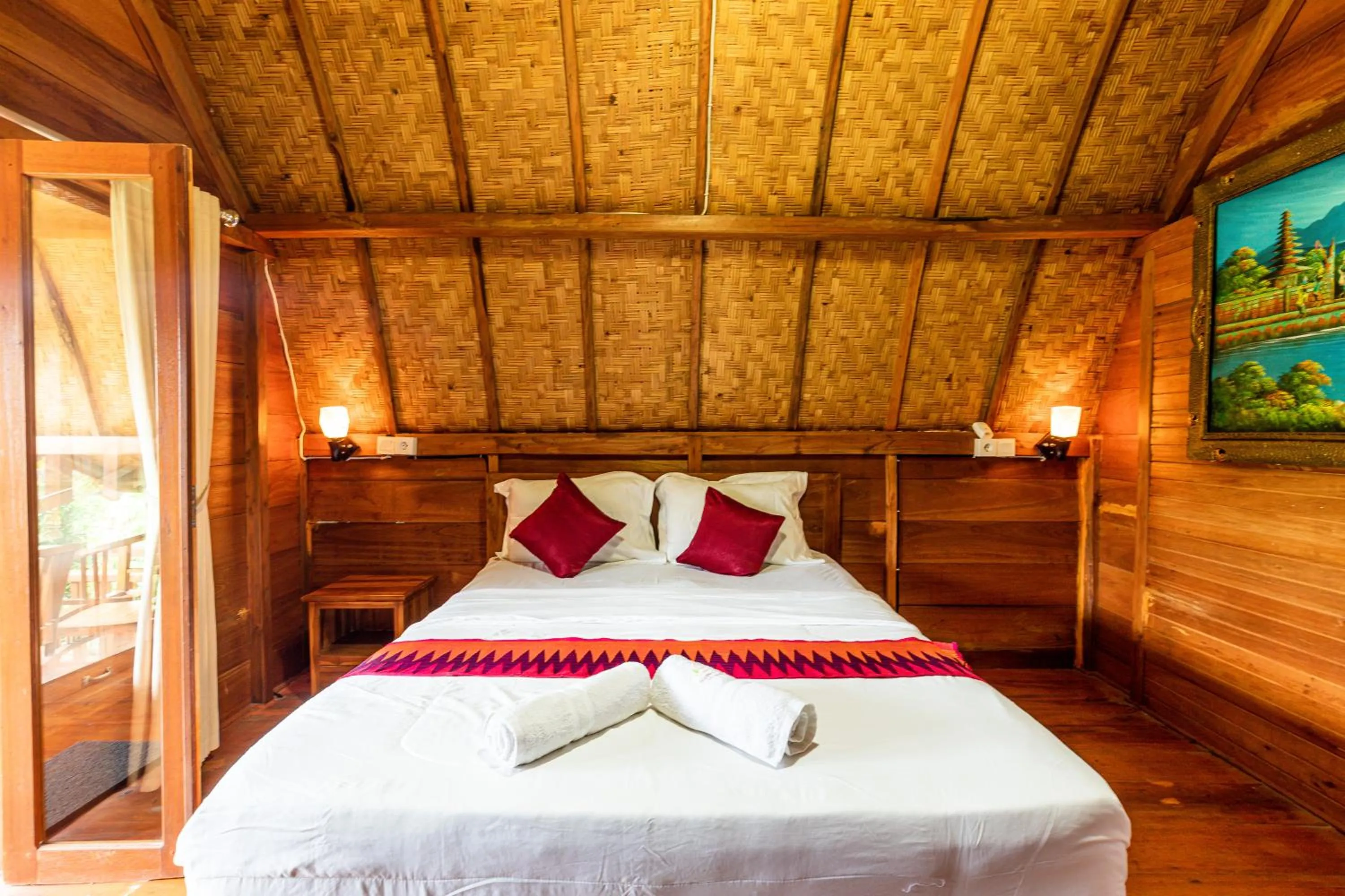 Bed in Kubu Sental Cottage