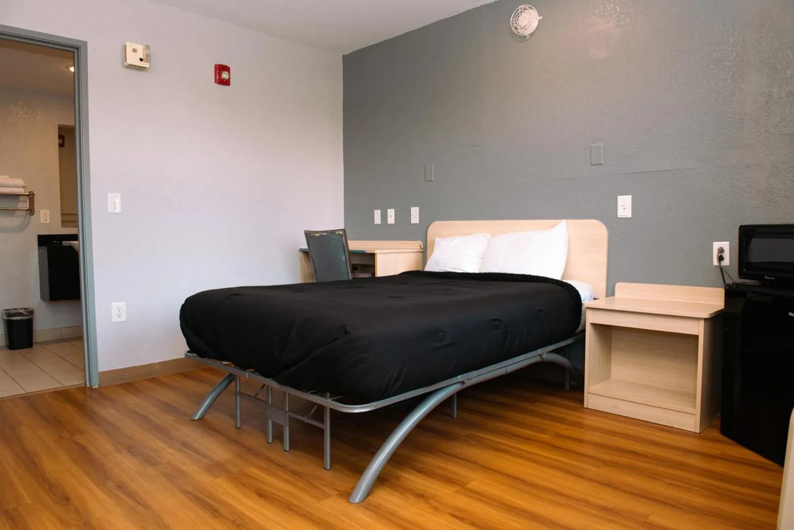 Bed in Anderson Inn, Anderson, Indiana