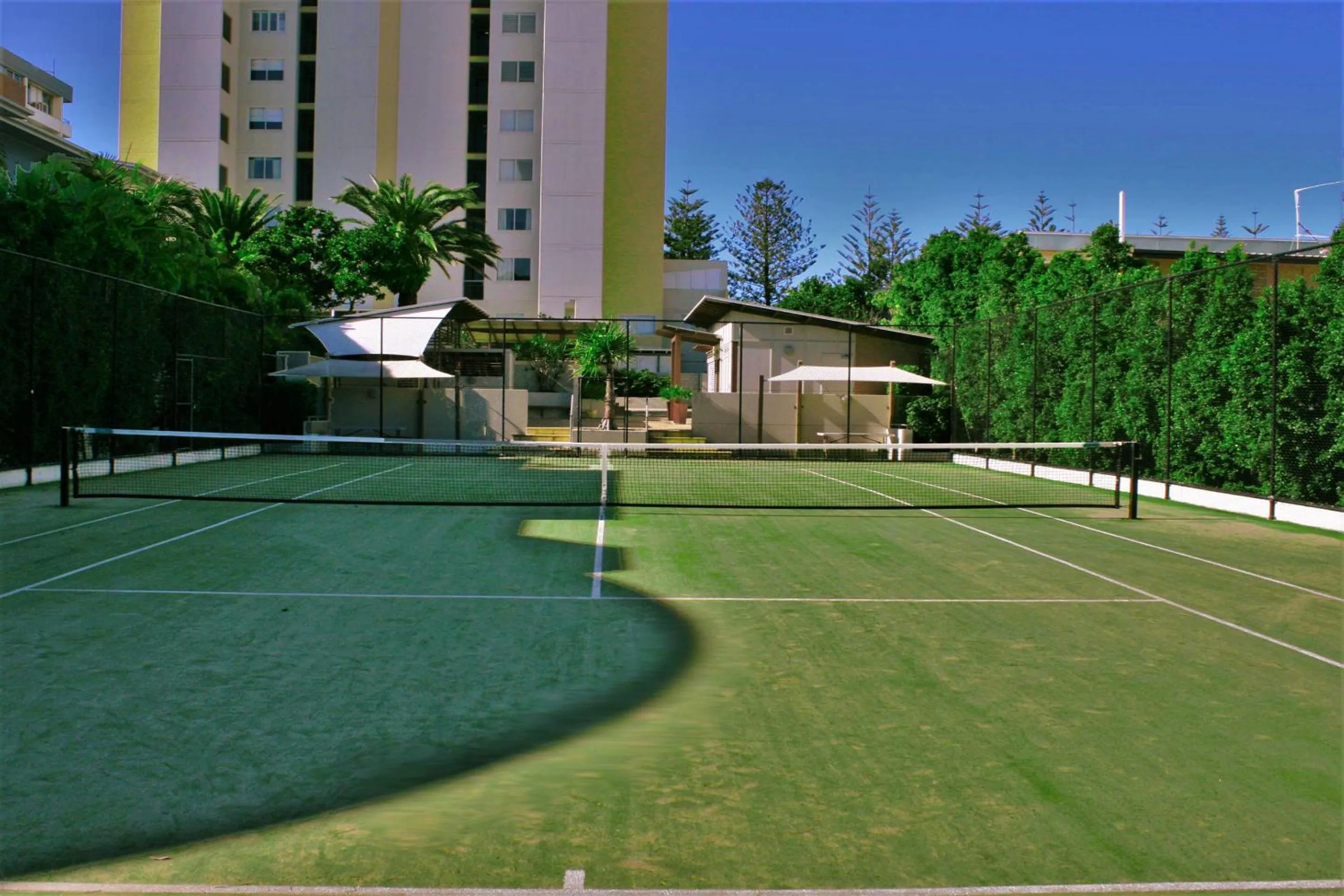 Tennis court in Indigo Blue