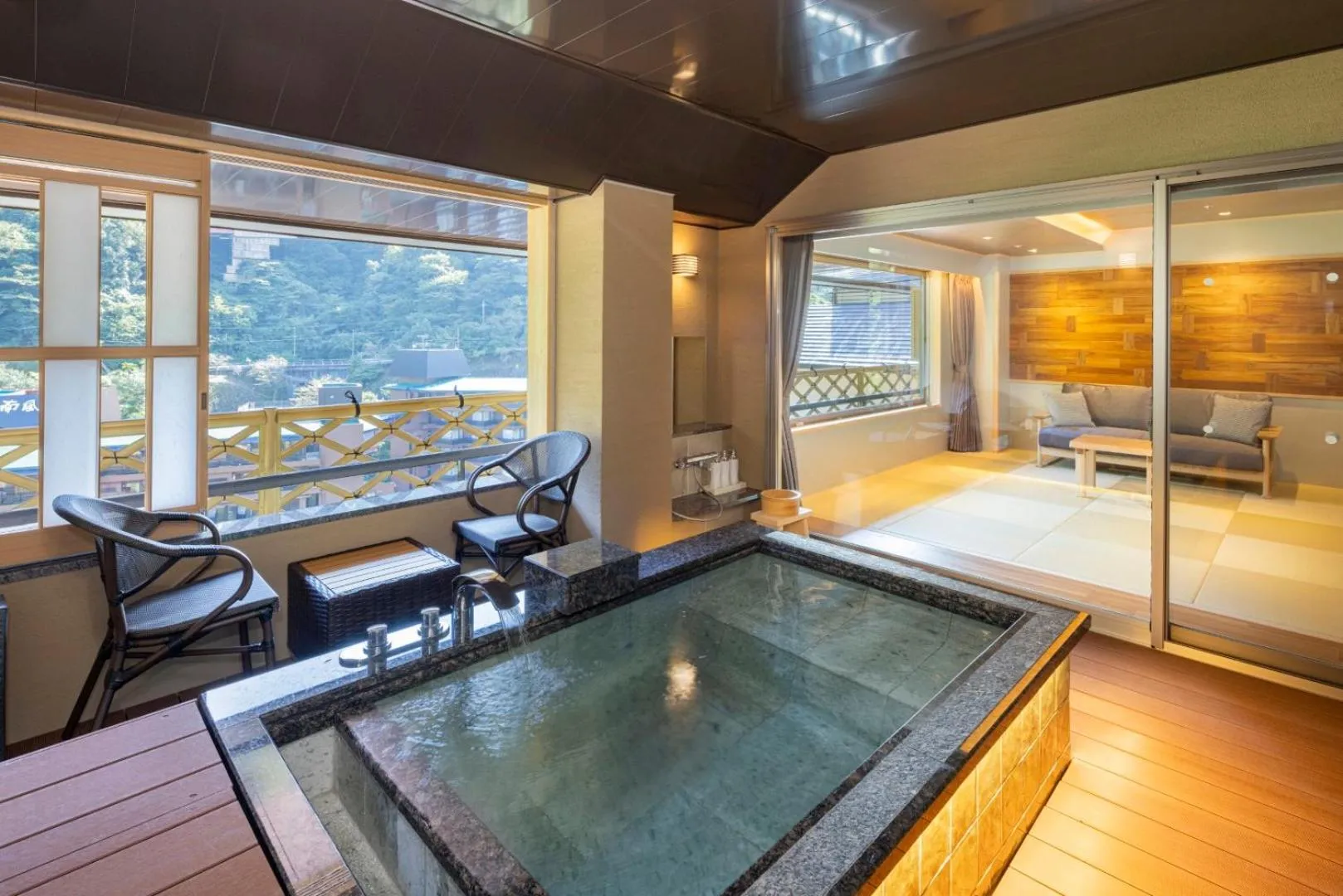 Open Air Bath in Hotel Okada