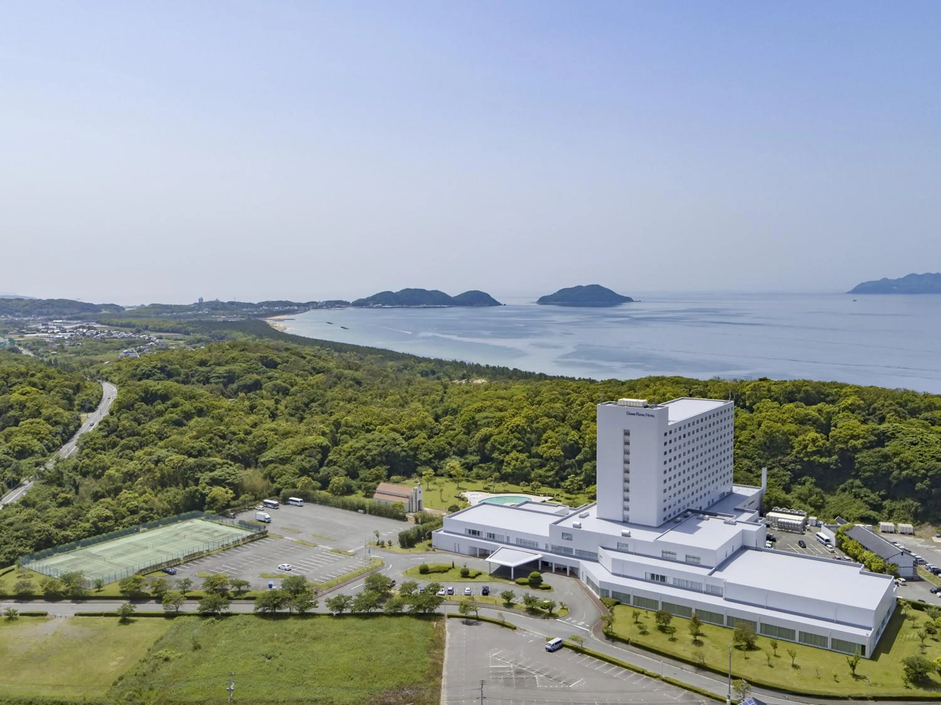Facade/entrance, Bird's-eye View in Royal Hotel Munakata