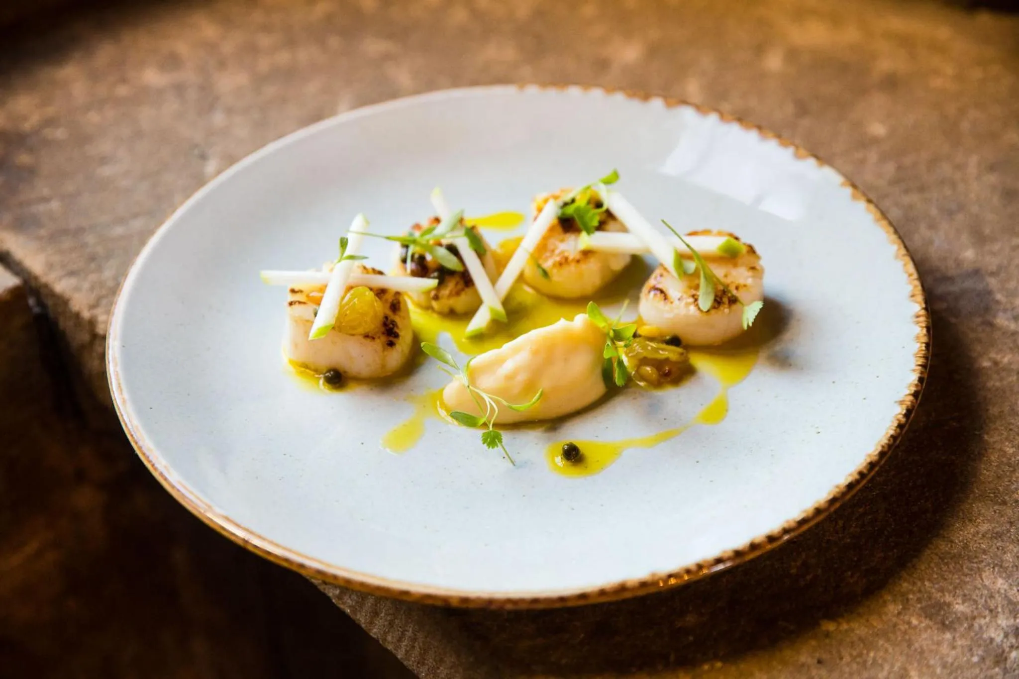 Food close-up in Langley Castle Hotel