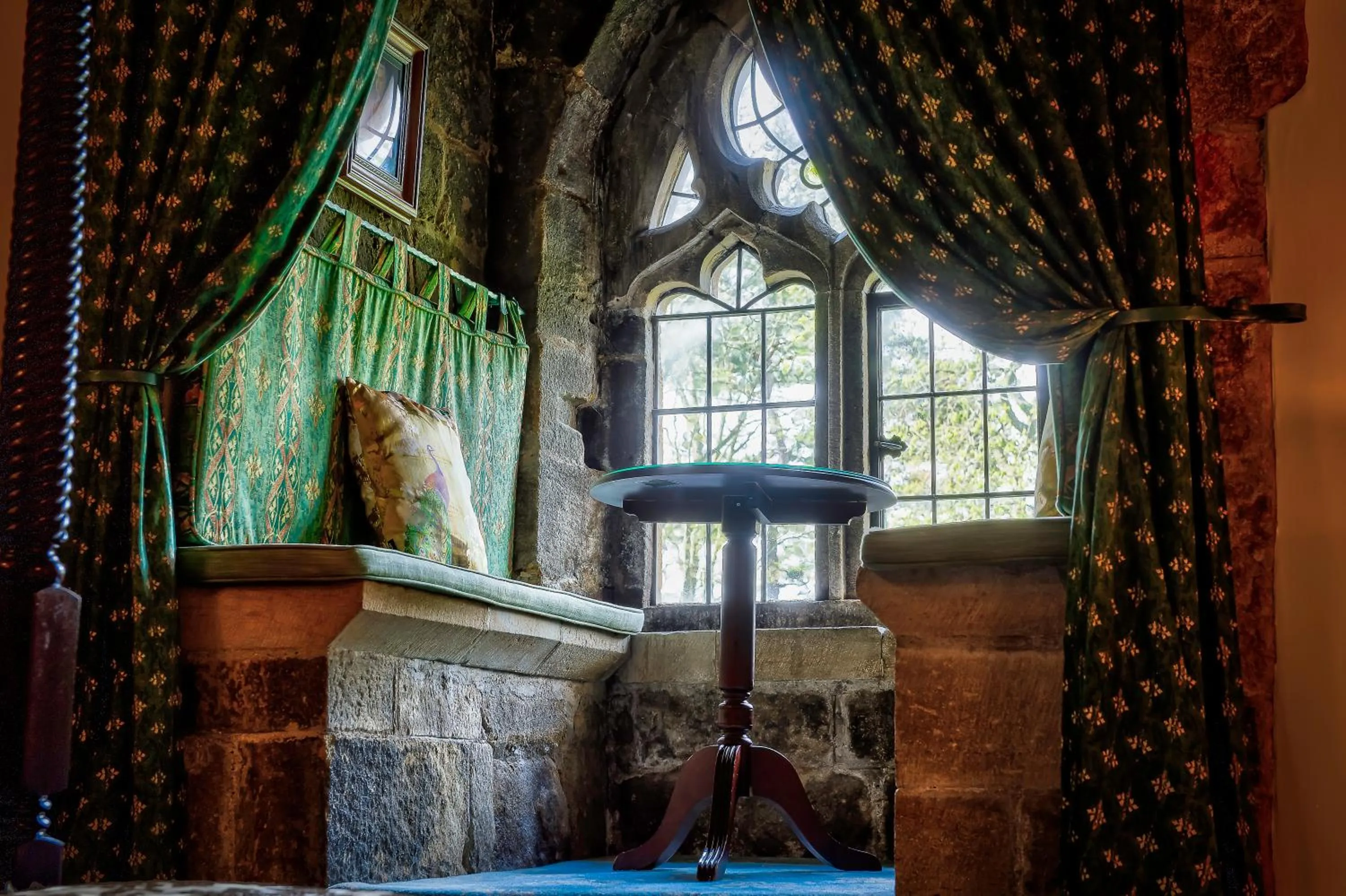 Seating area in Langley Castle Hotel