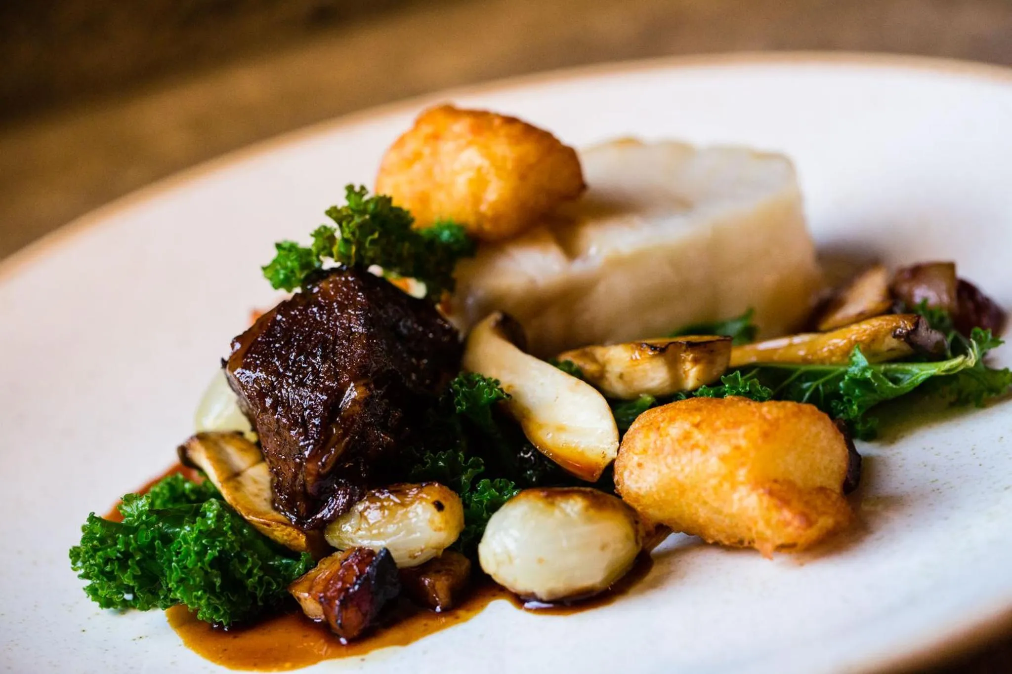 Food close-up in Langley Castle Hotel