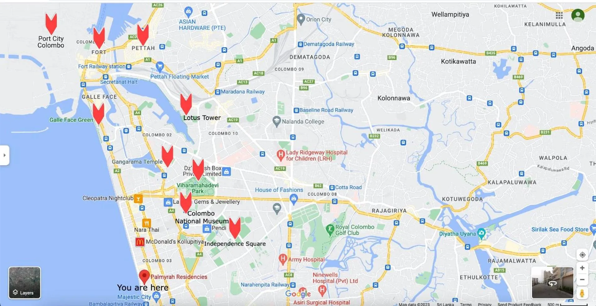 Area and facilities in Palmyrah Residencies