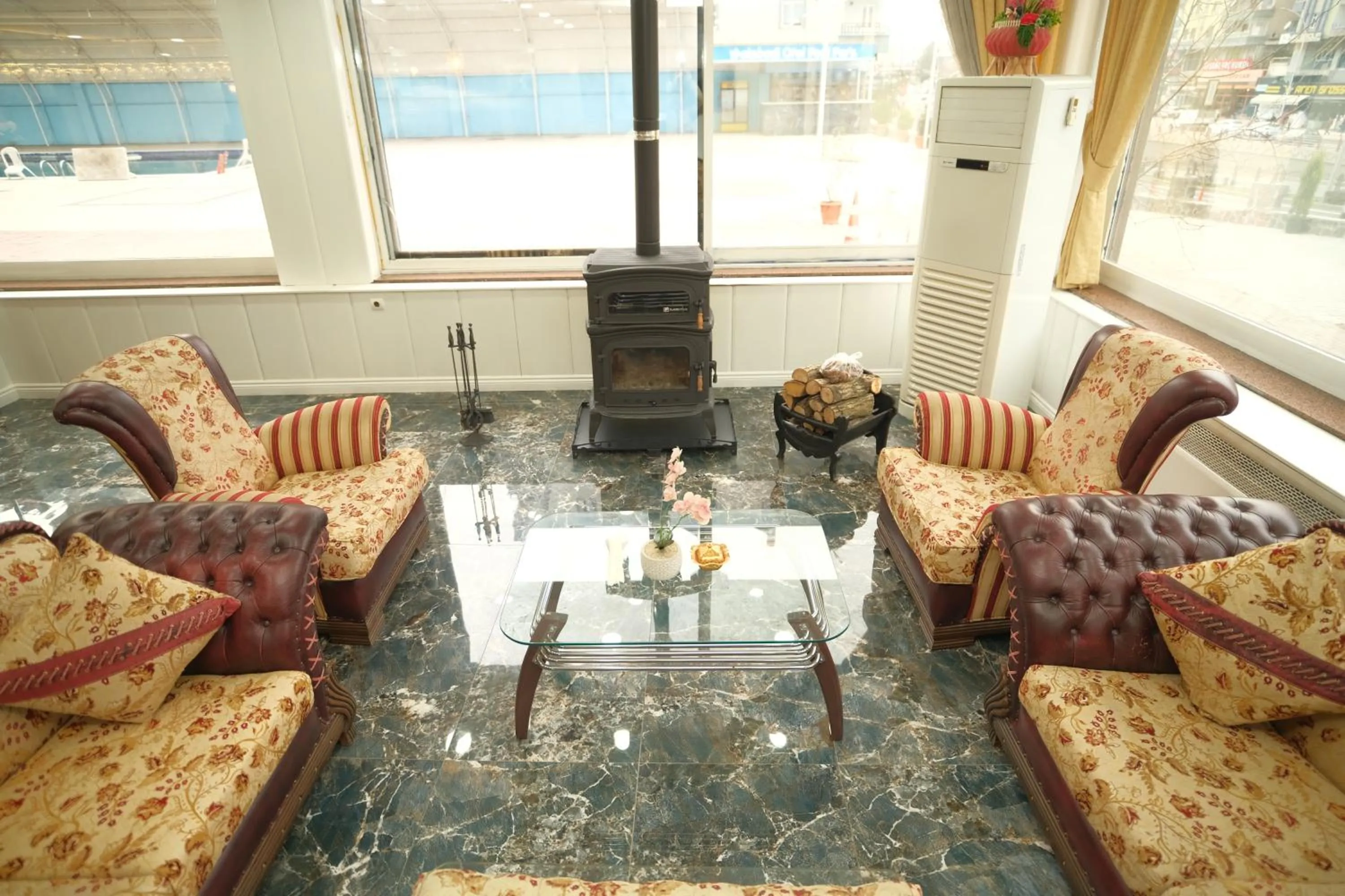 Seating area in Malabadi Hotel