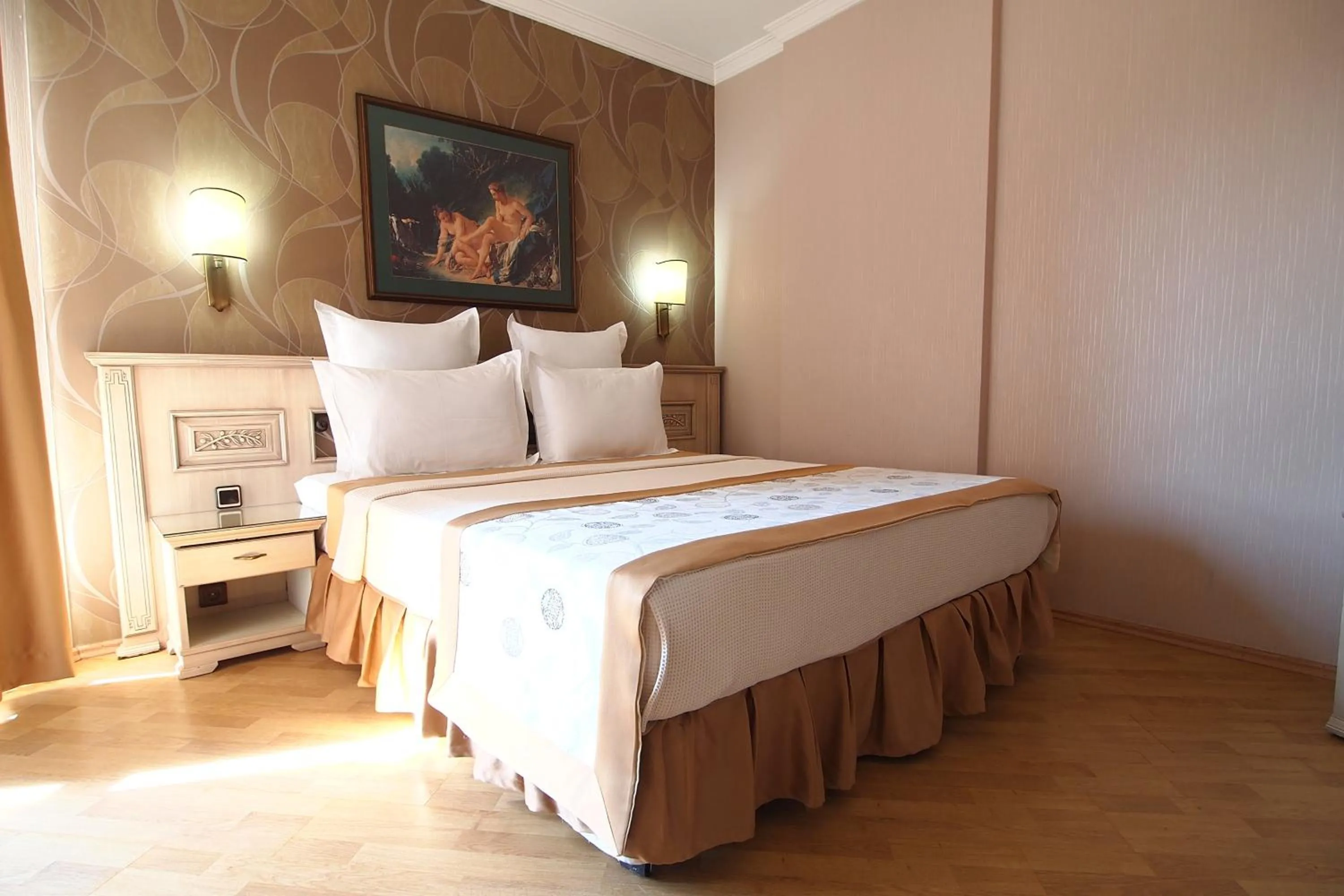 Bed in Romance Beach Hotel