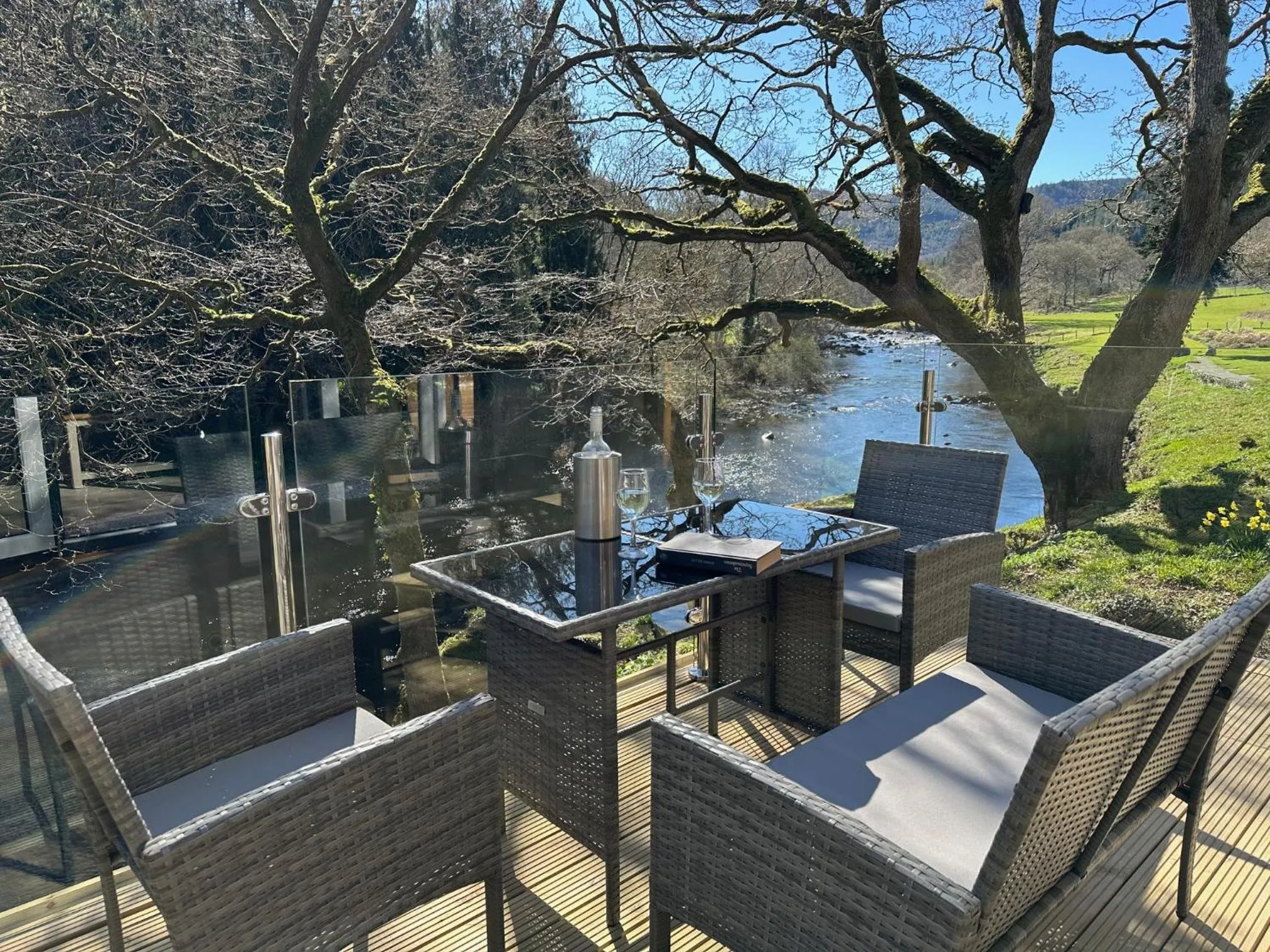 Balcony/Terrace in Craig-y-Dderwen Riverside Hotel