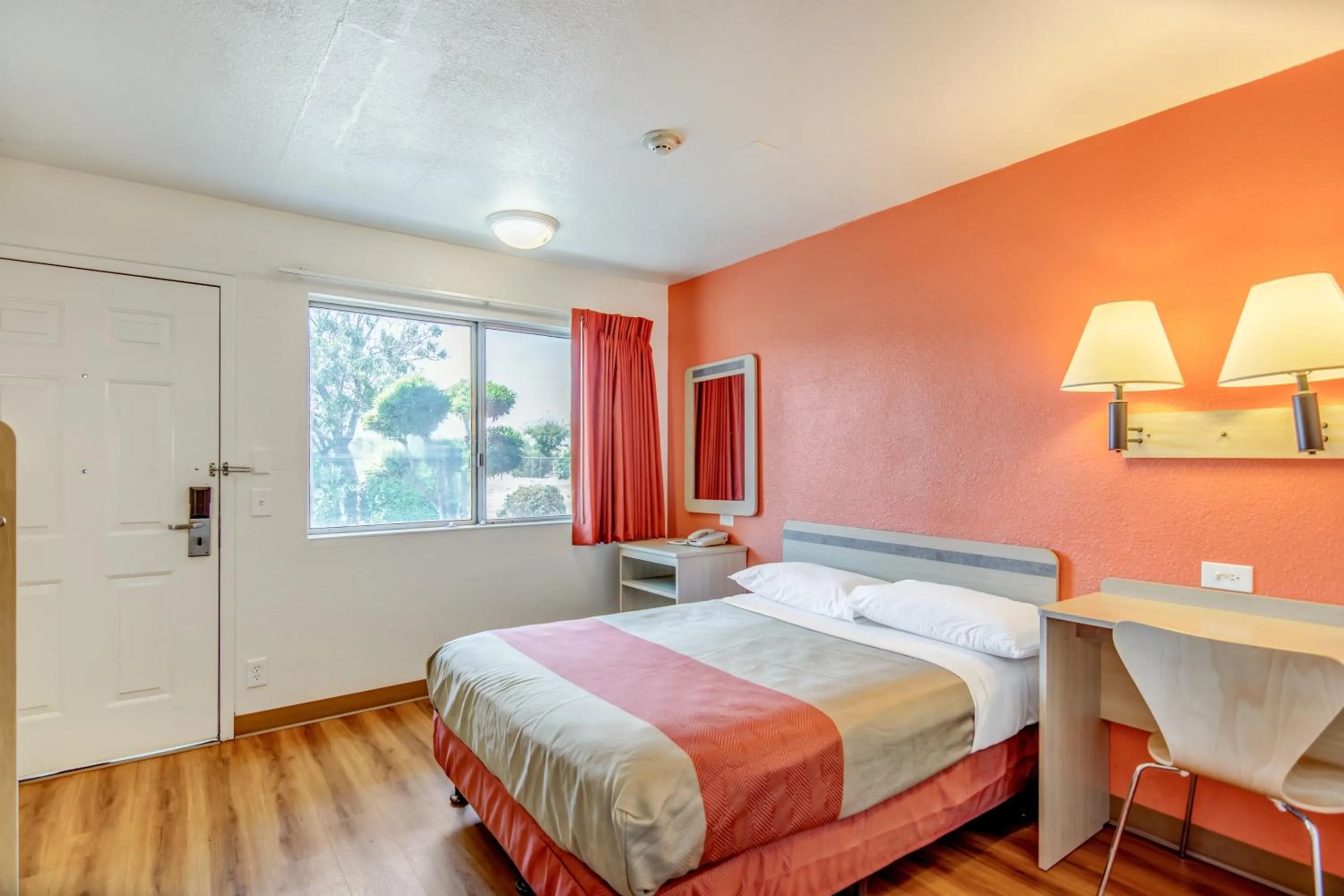 Day, Bed in Motel 6-Tracy, CA