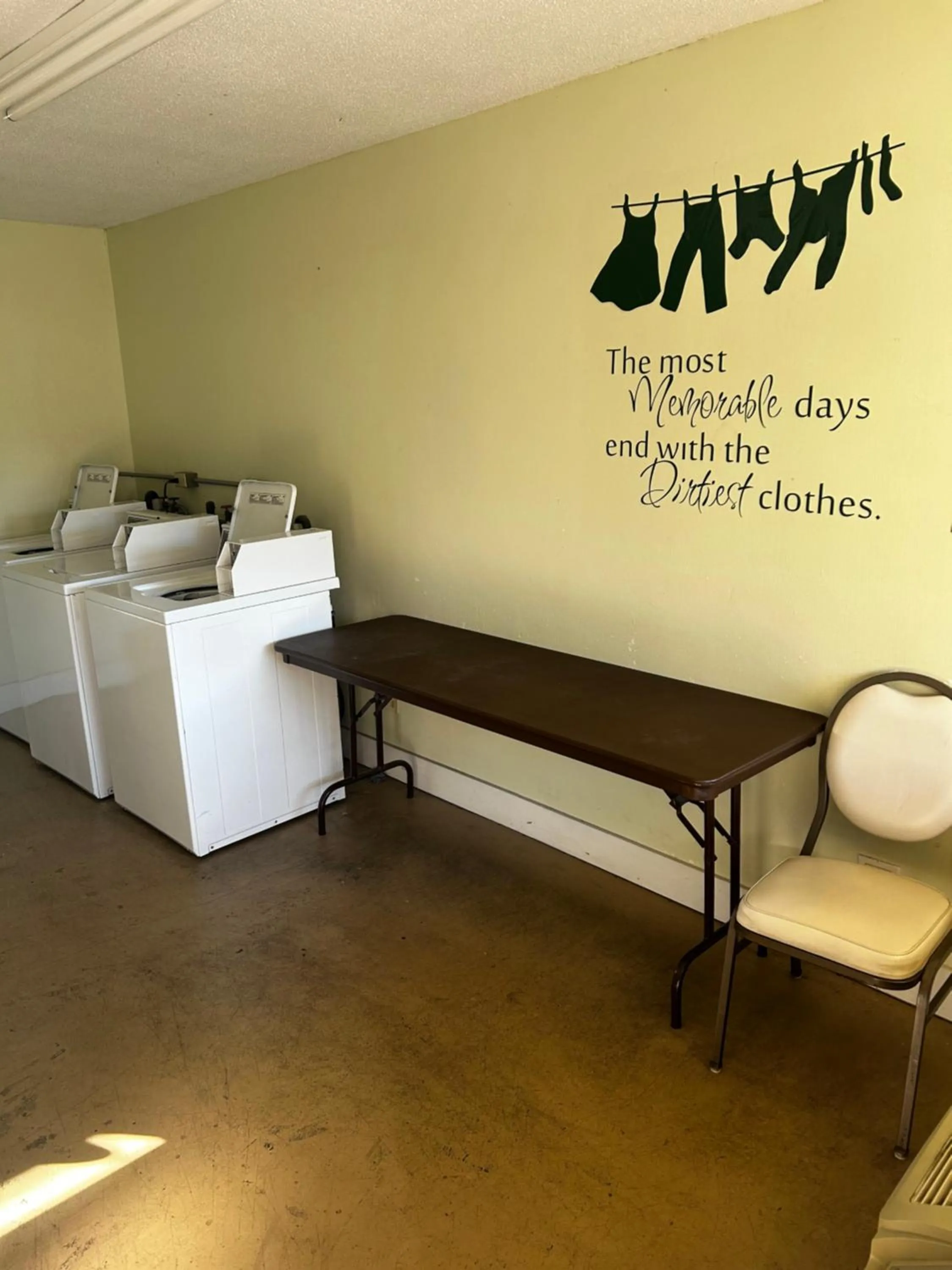 laundry in Brookside Lodge