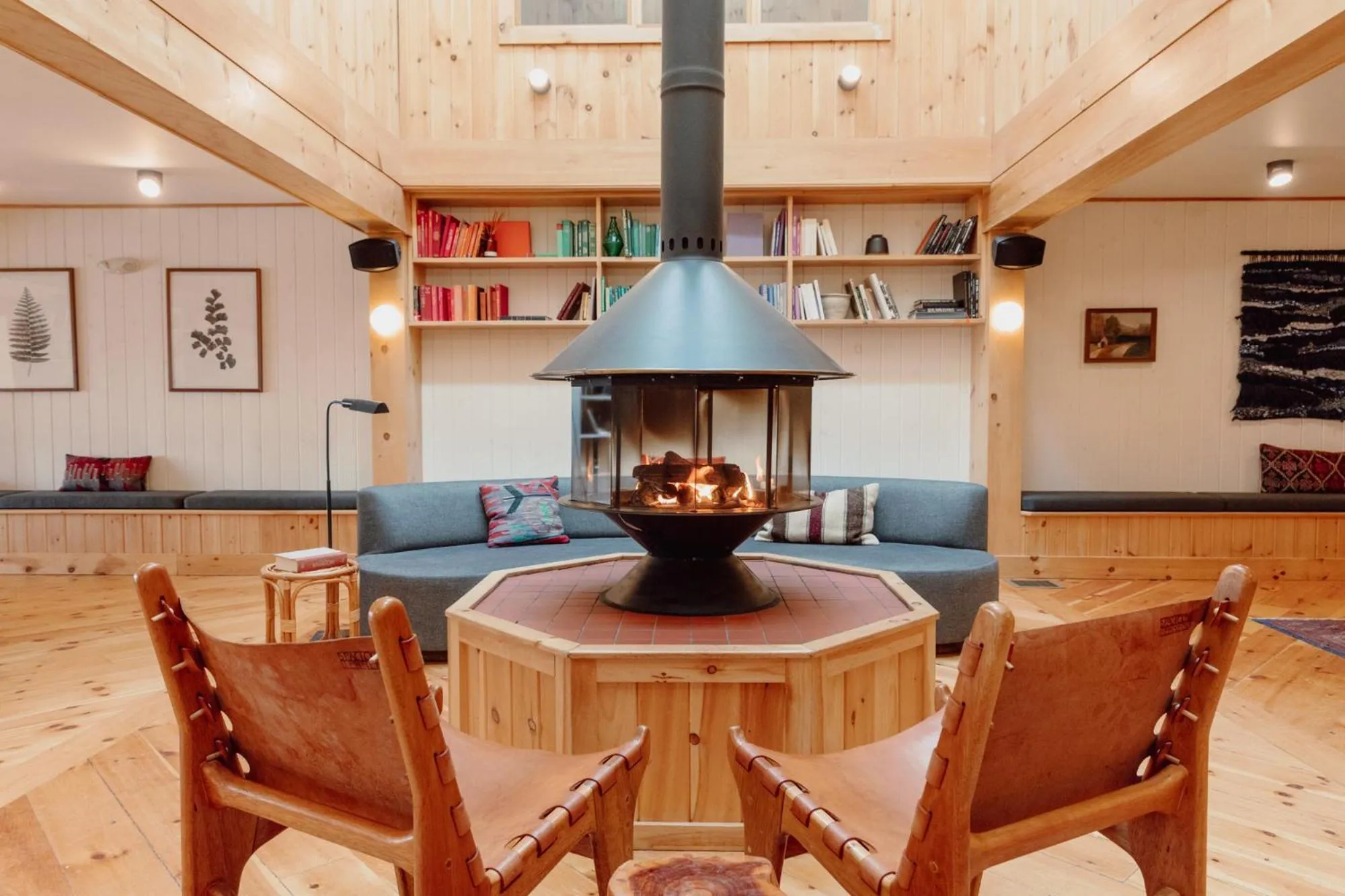 Library in Scribner's Catskill Lodge, a Member of Design Hotels
