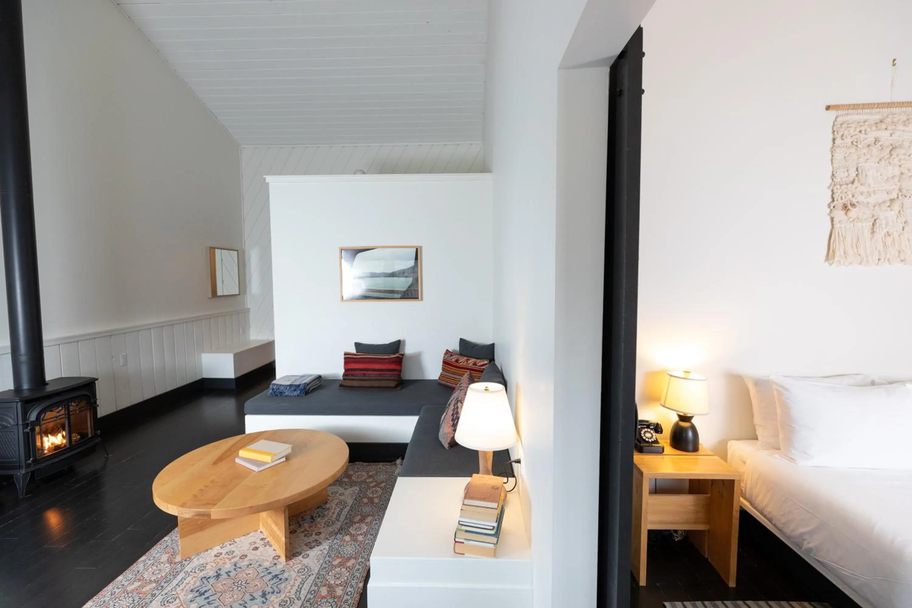 Bed in Scribner's Catskill Lodge, a Member of Design Hotels