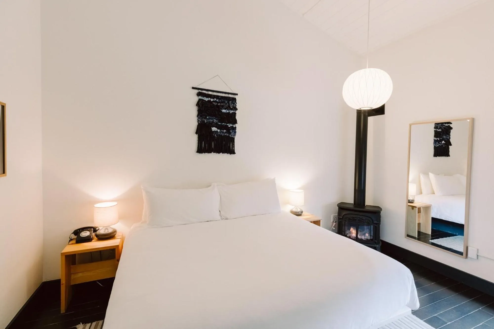 Bed in Scribner's Catskill Lodge, a Member of Design Hotels