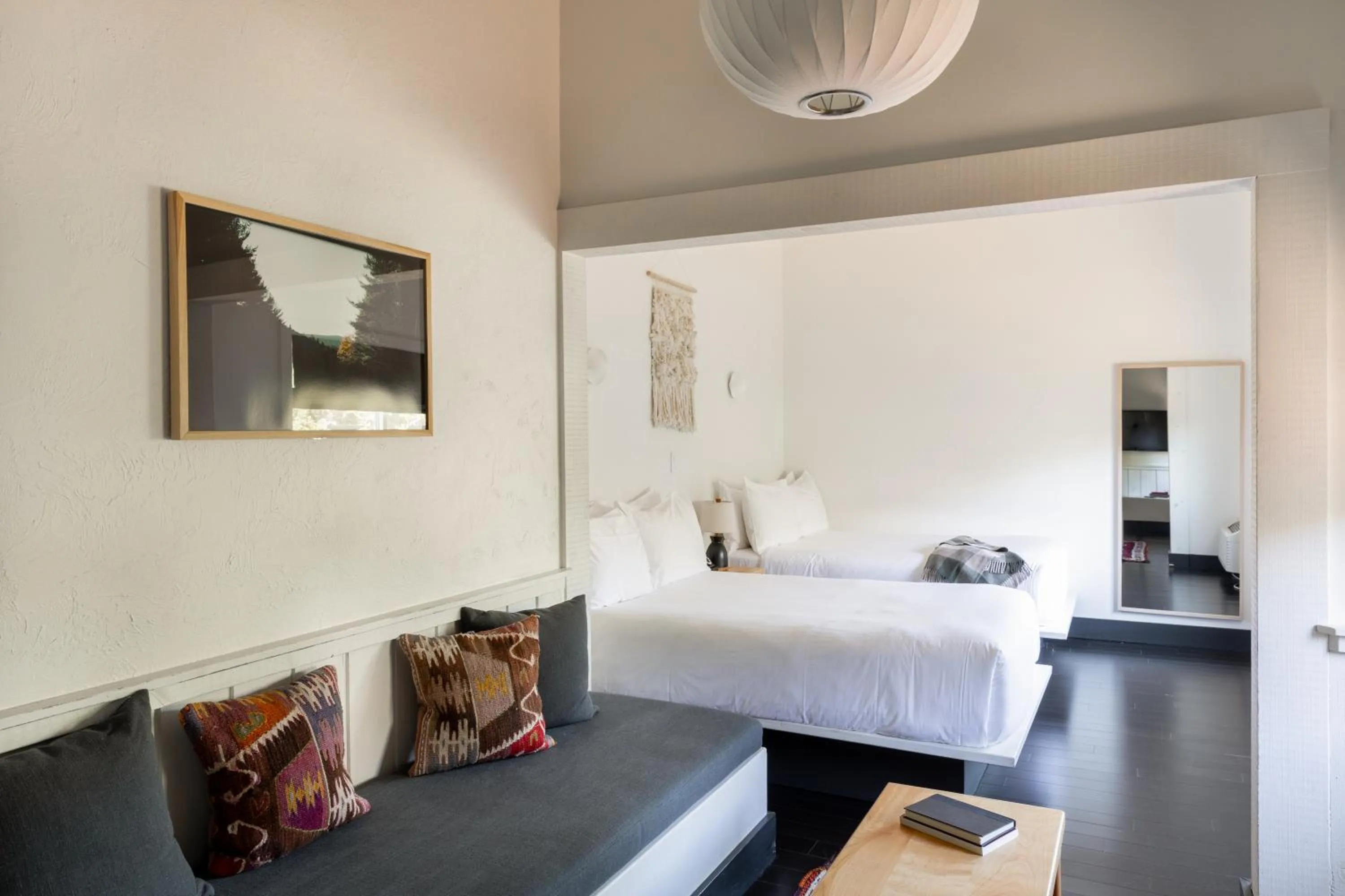 Bed in Scribner's Catskill Lodge, a Member of Design Hotels