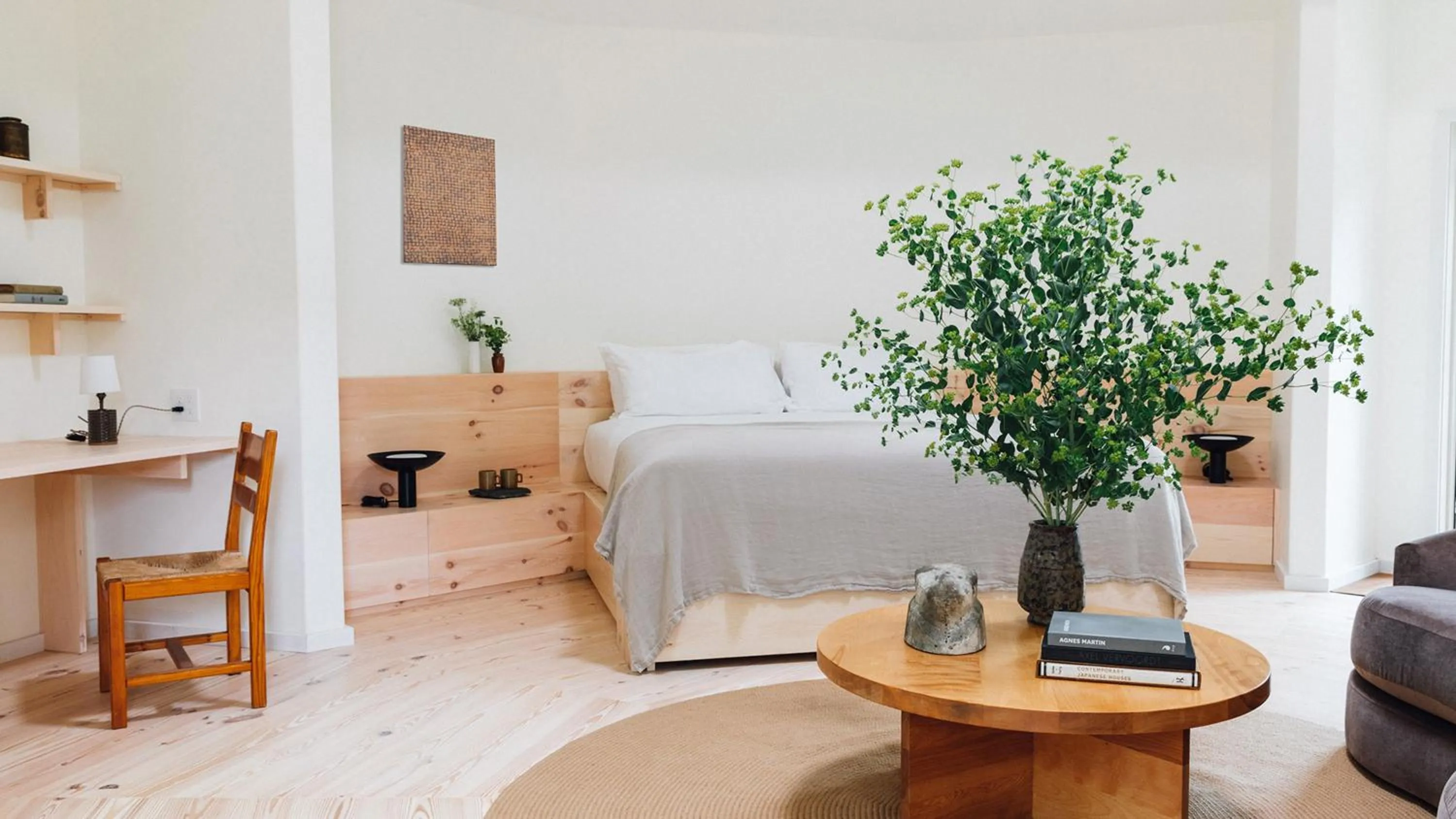 Bed in Scribner's Catskill Lodge, a Member of Design Hotels