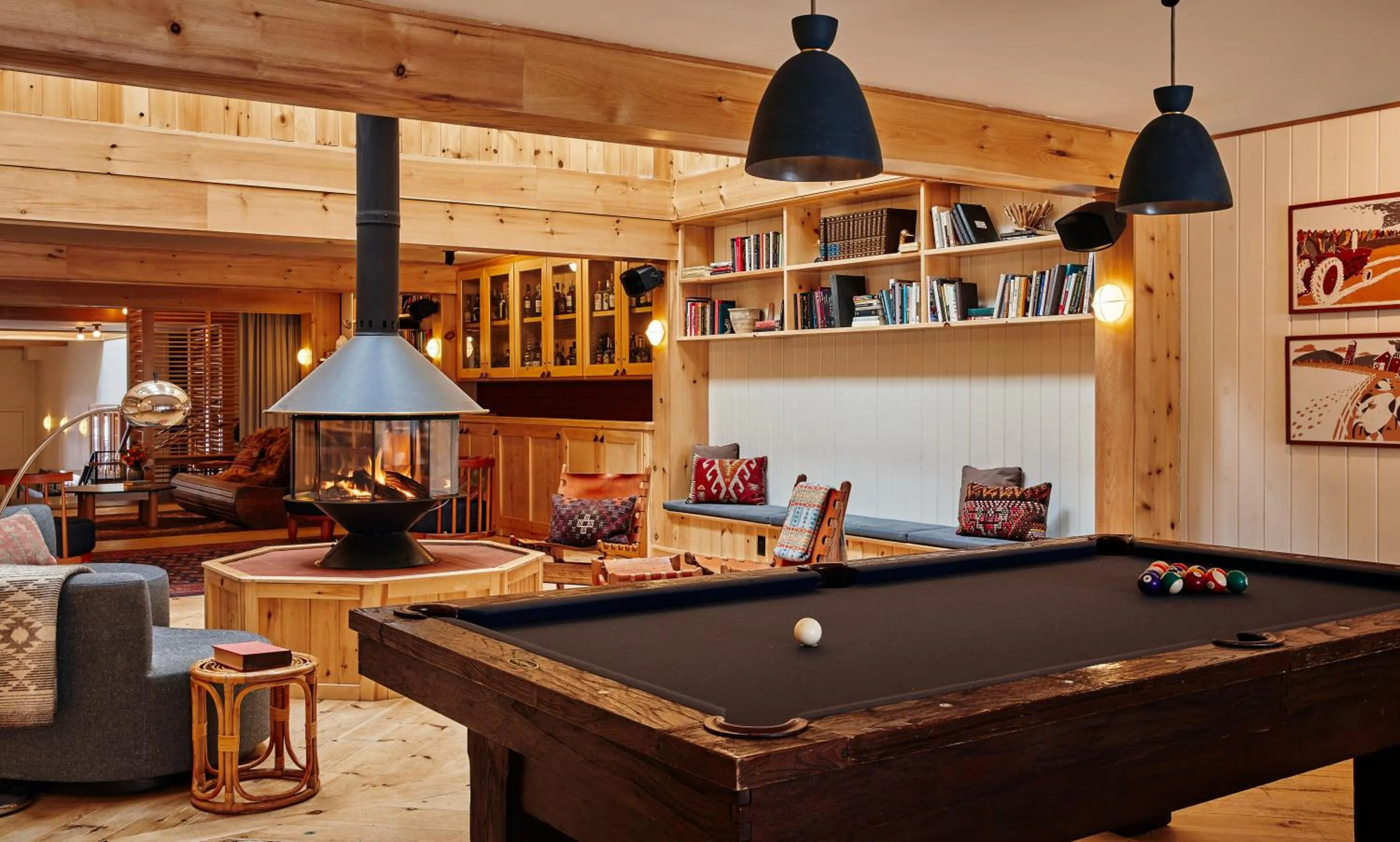Billiard in Scribner's Catskill Lodge, a Member of Design Hotels