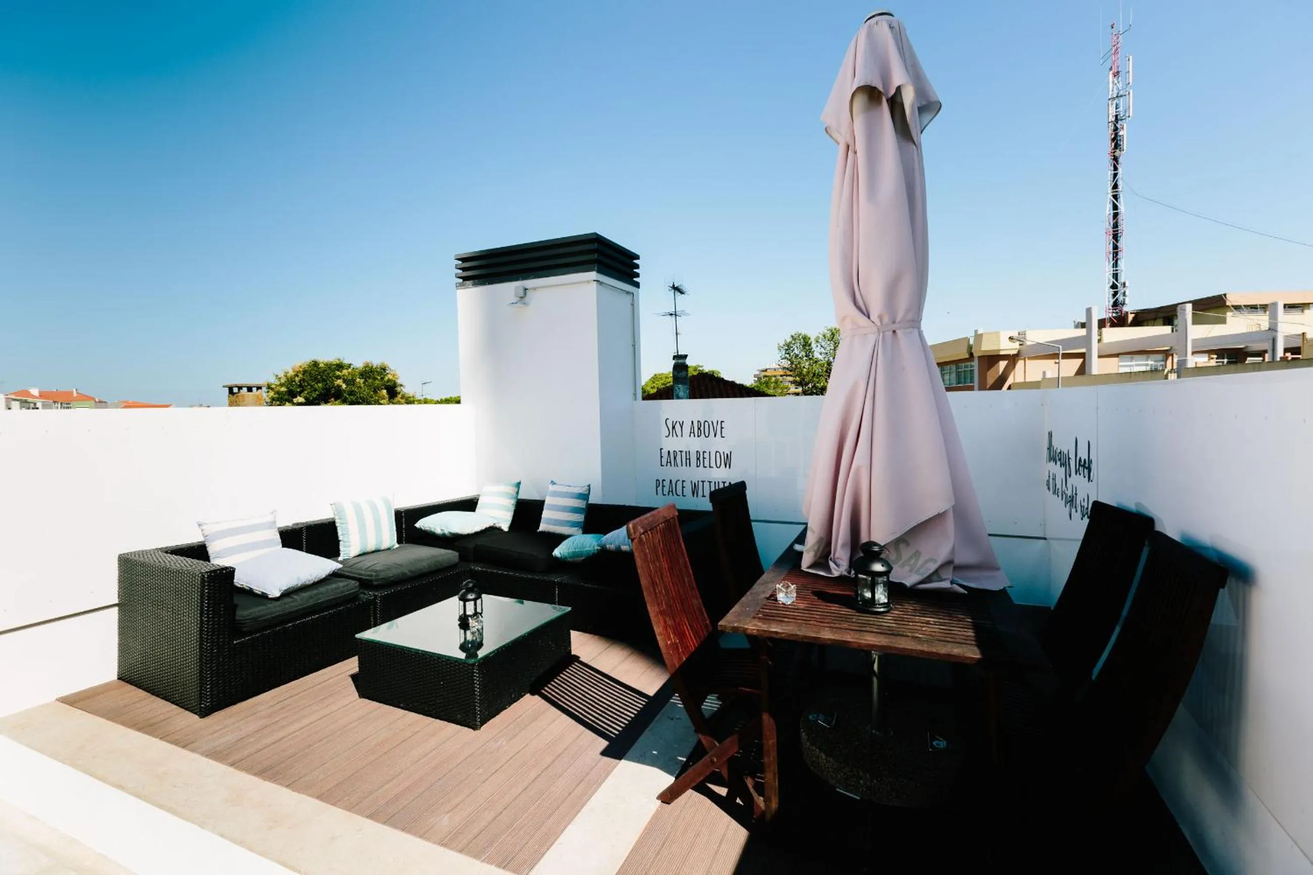 Balcony/Terrace in Lisbon South Hostel