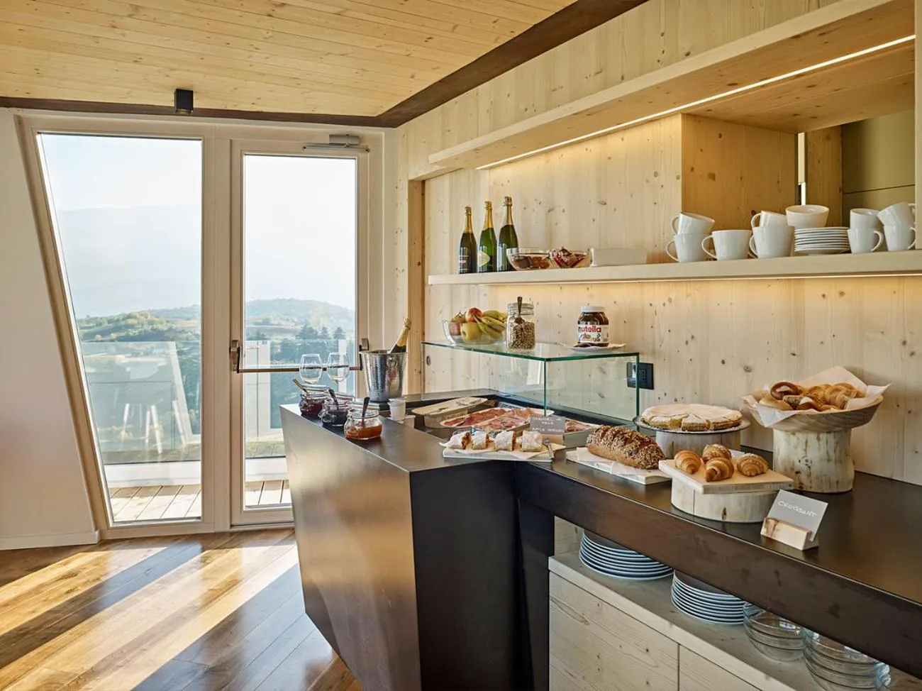 Continental breakfast in Luxury Chalet Pinocchio